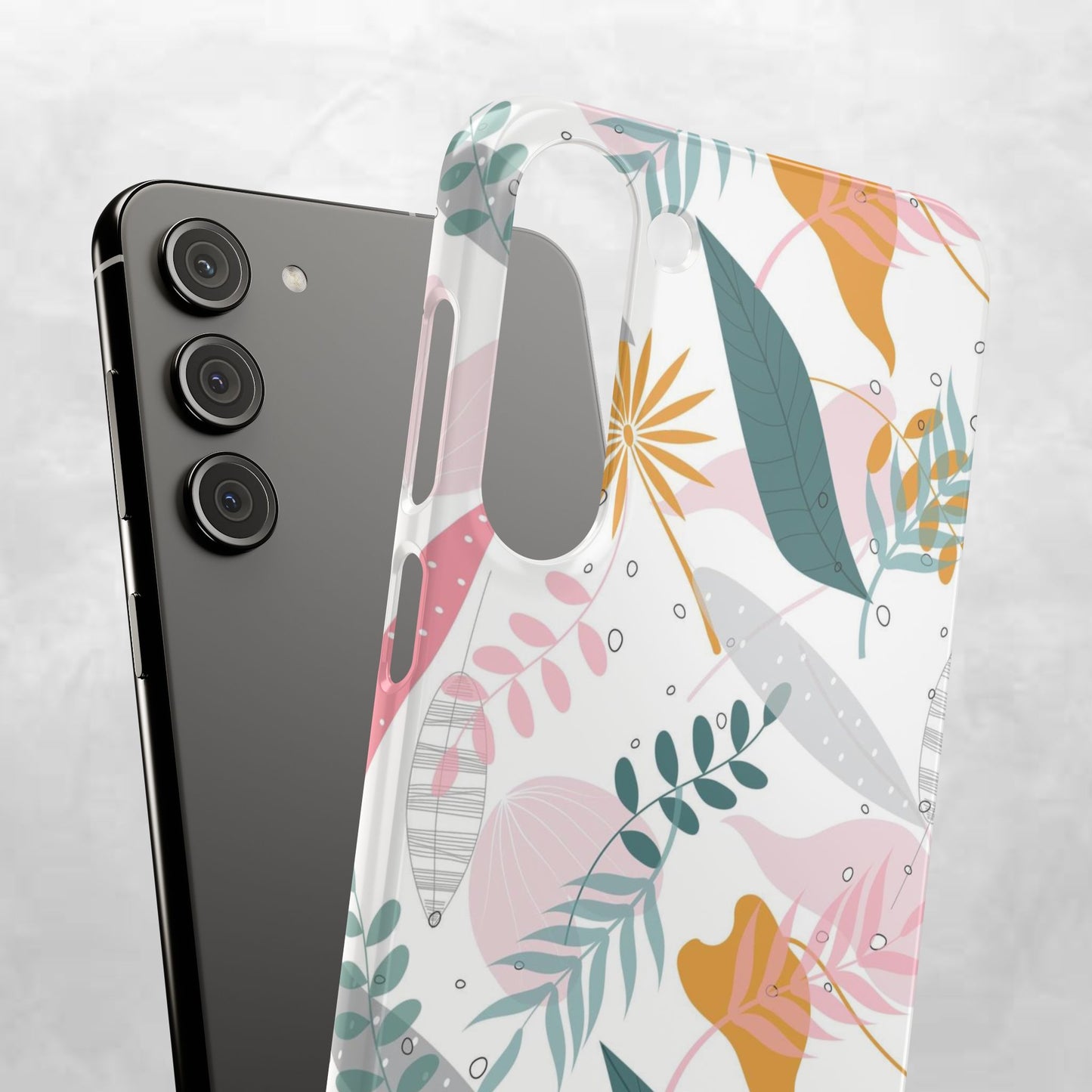 Floral Snap Case - Stylish Phone Protector with Botanical Design
