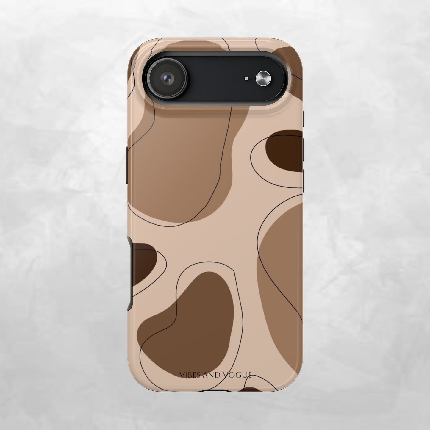 Abstract Brown Cowhide Tough Phone Case