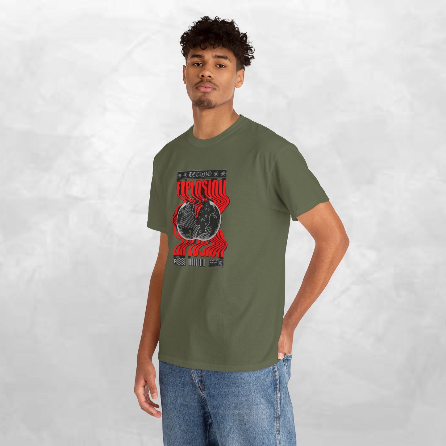 Graphic Tee for Music Lovers, Retro Explosion Design, Unisex Cotton Shirt, Perfect for Festivals, Concerts, Gift Idea