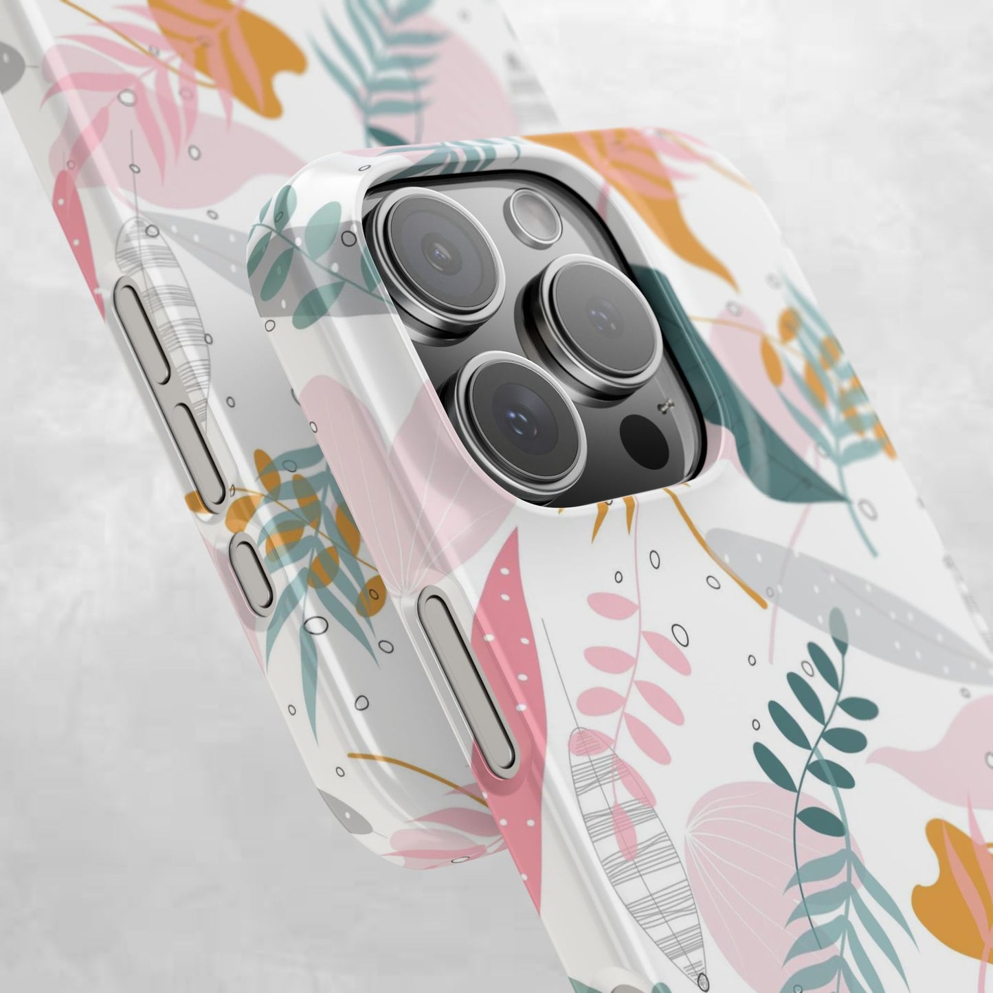 Floral Snap Case - Stylish Phone Protector with Botanical Design