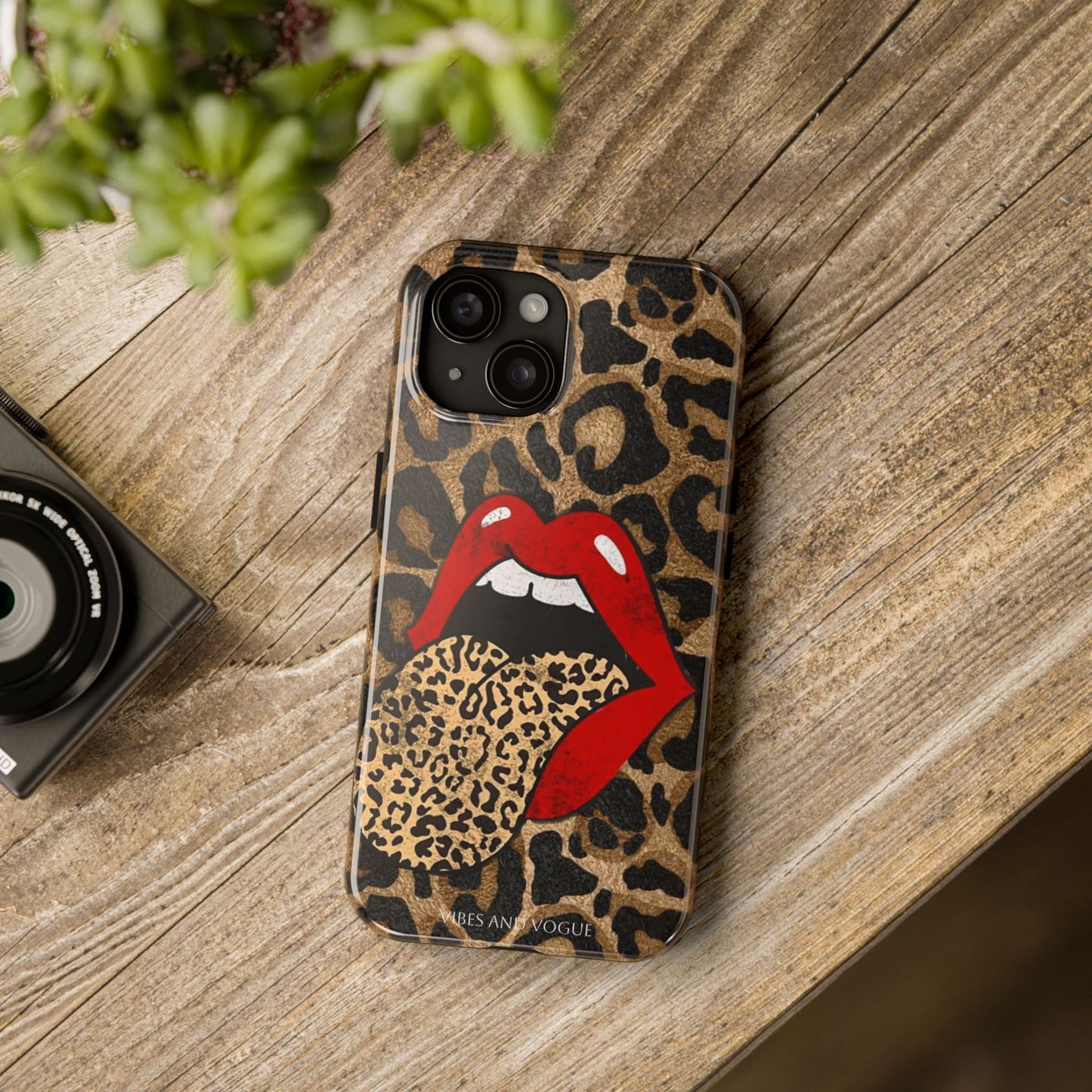 Leopard Lip Tough Phone Case — Bold Animal Print Phone Cover