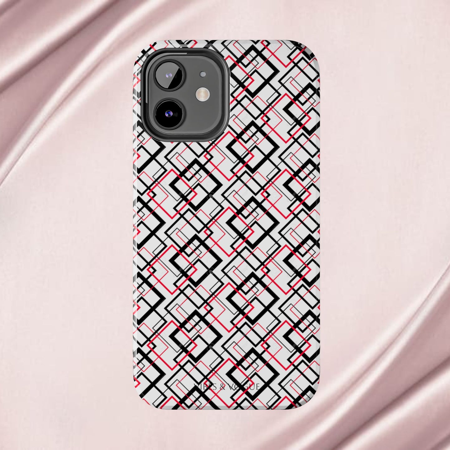 Stylish Geometric Tough Phone Case - Modern Design for Trendsetters
