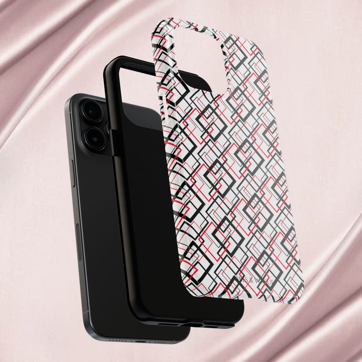 Stylish Geometric Tough Phone Case - Modern Design for Trendsetters