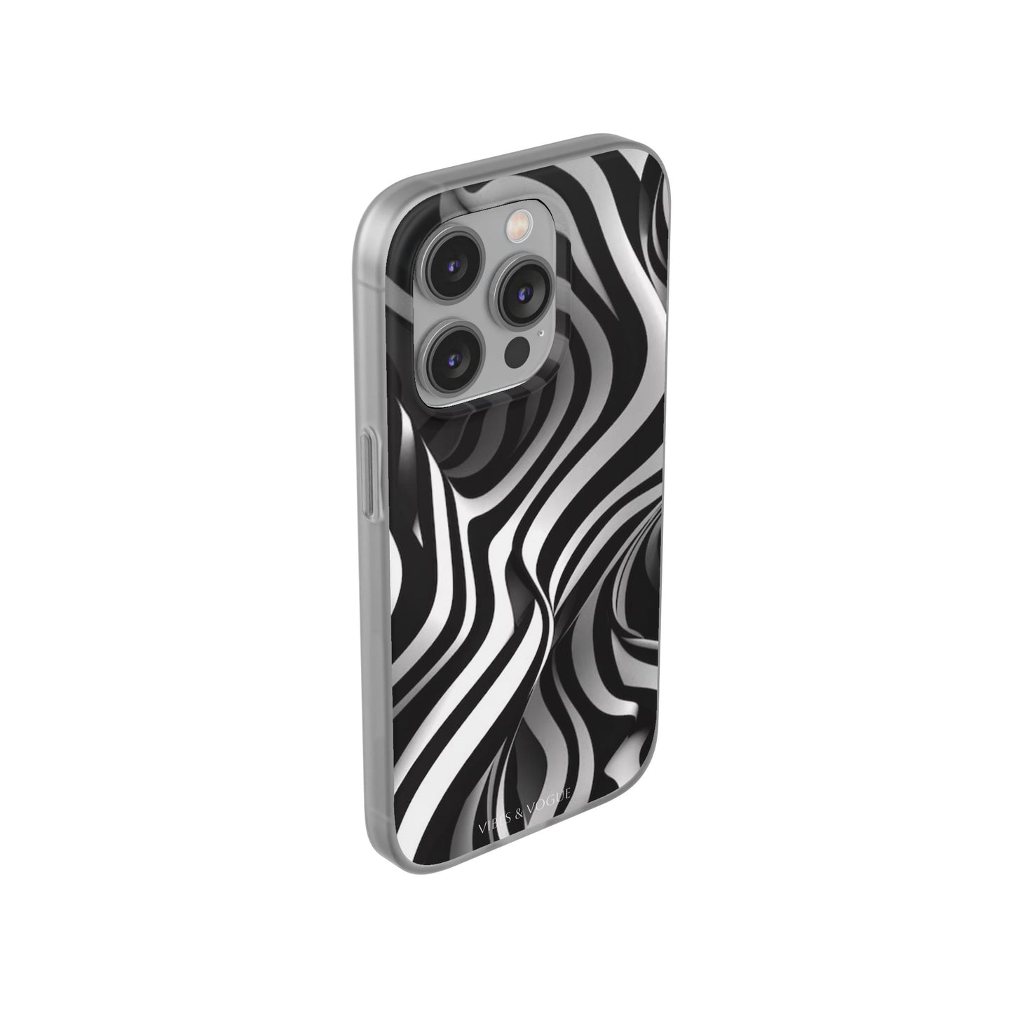 Stylish Phone Cases, Trendy Flexi Cases for iPhone, Black and White Art Case, Gifts for Him/Her, Phone Accessories, Unique Design