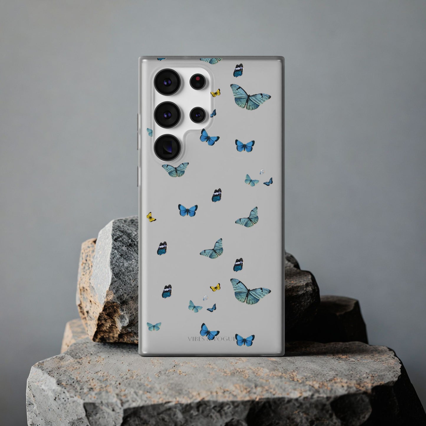 Butterfly Vibes Phone Case, Flexible Phone Cover, Elegant Phone Accessory, Gift for Nature Lovers, Spring Decor, Eco-Friendly Case