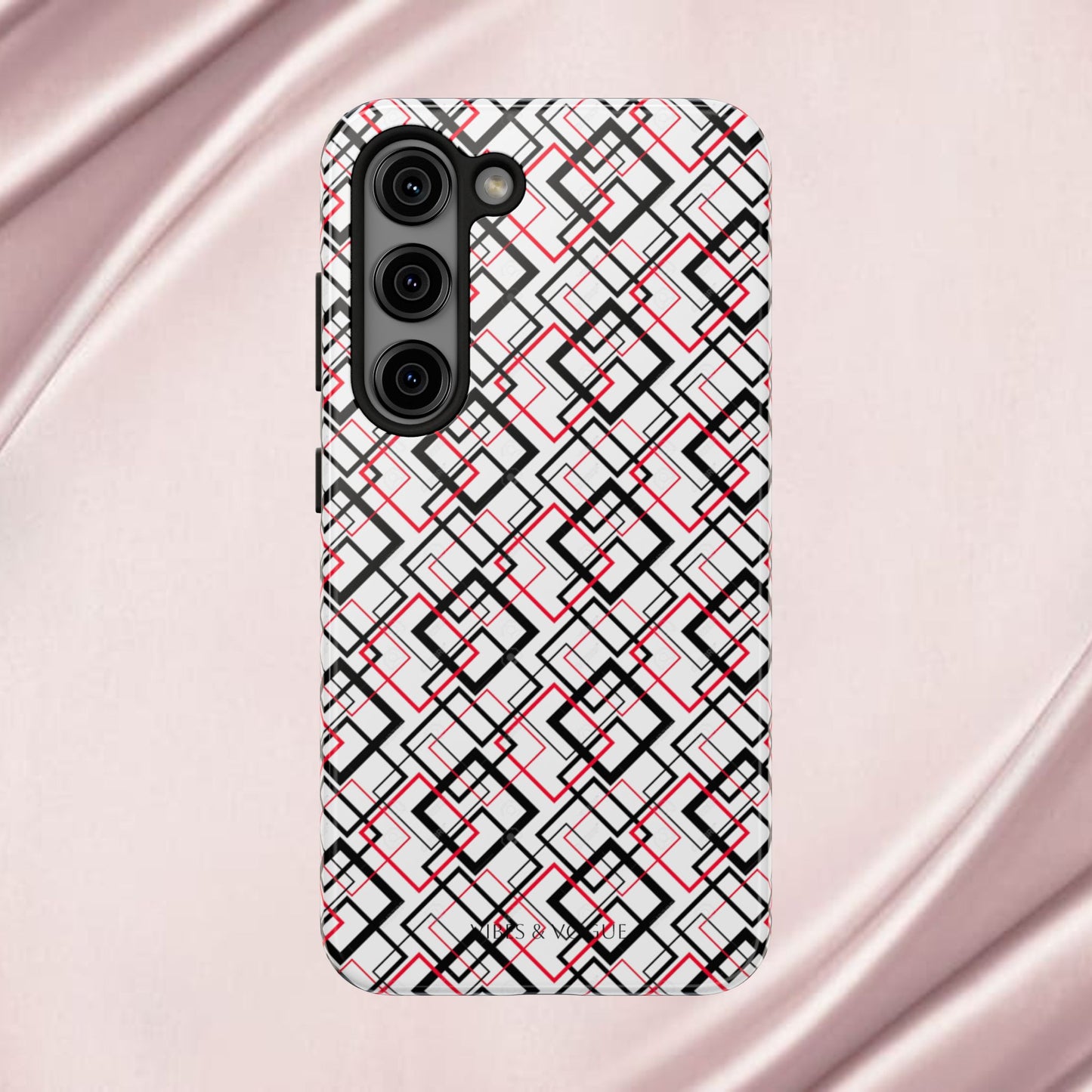Stylish Geometric Tough Phone Case - Modern Design for Trendsetters