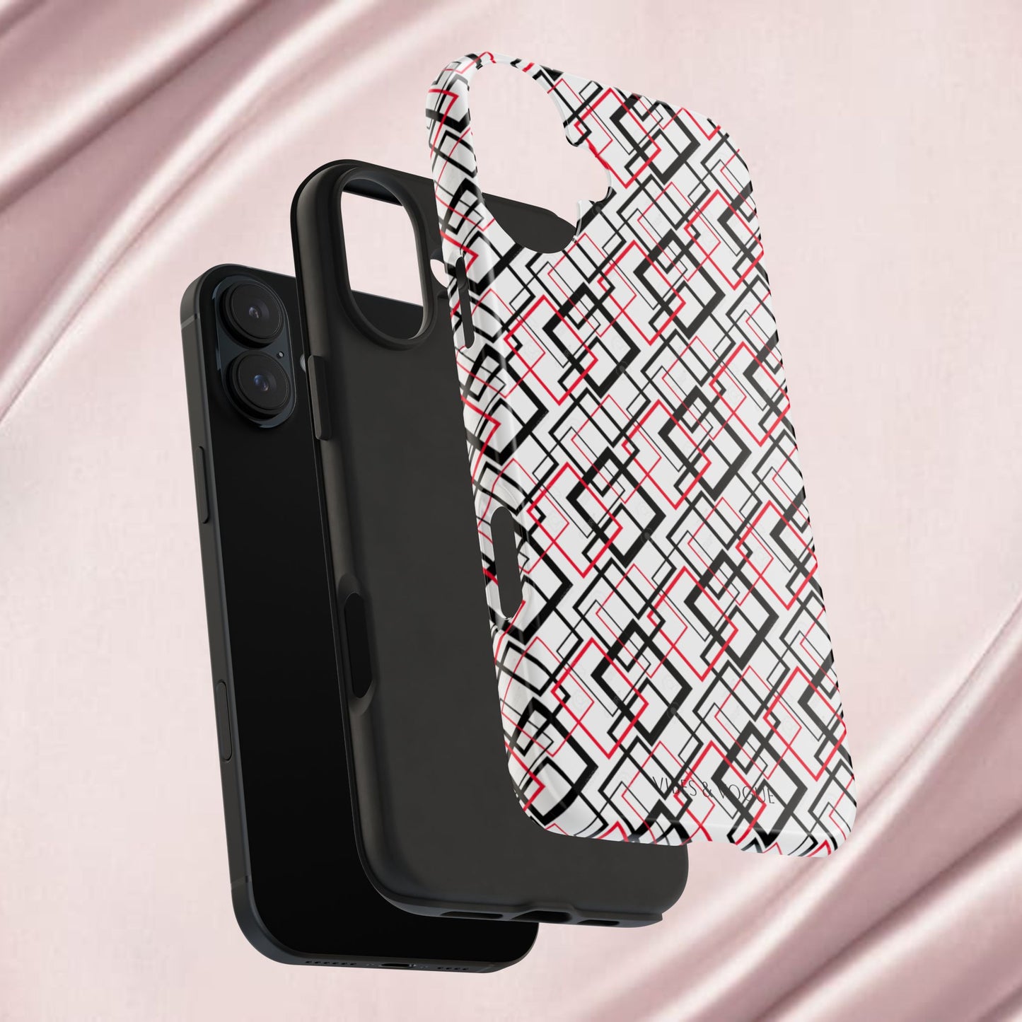 Stylish Geometric Tough Phone Case - Modern Design for Trendsetters