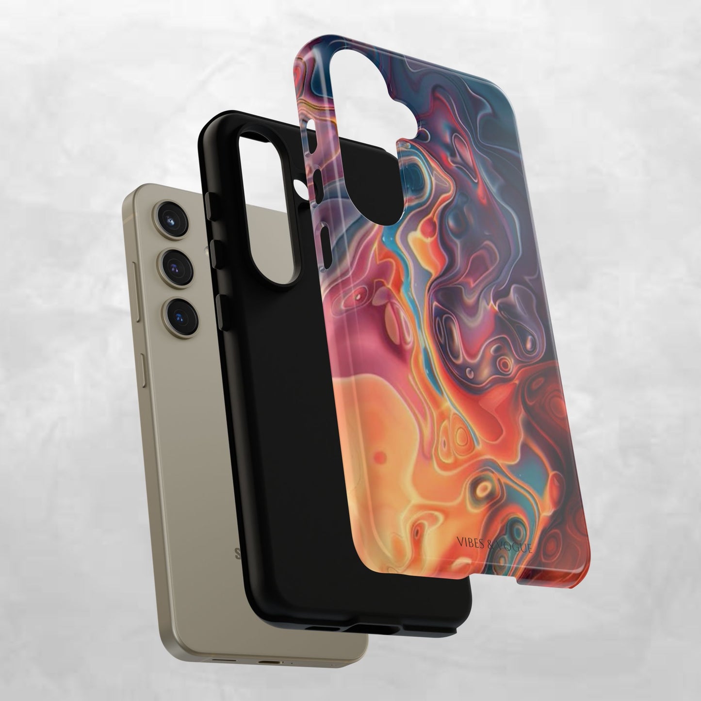 Colorful Phone Case, Abstract Print Cover, Tough Cases for Protection, Gift for Her, Modern Design, Trendy Mobile Accessory