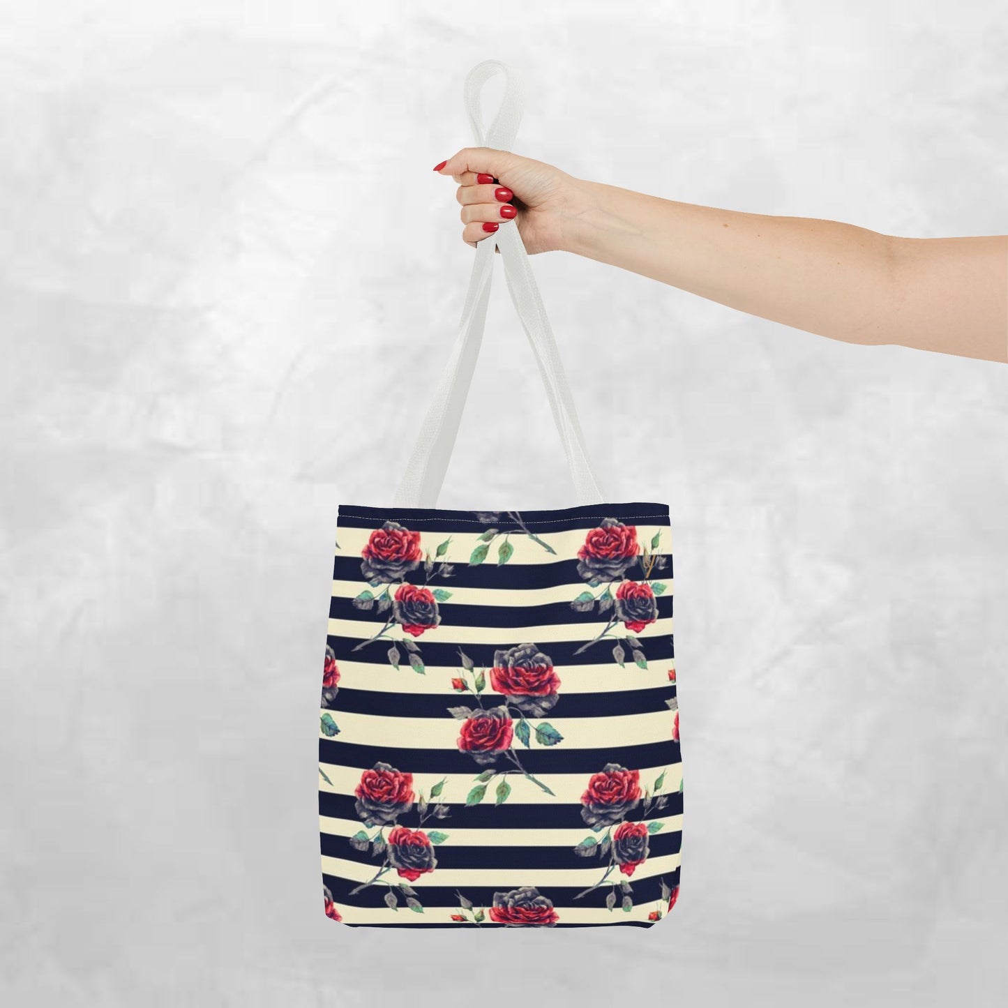 Chic Floral Tote Bag, Stylish Eco-Friendly Bag, Rose Pattern Shopping Tote, Gift for Her, Everyday Handbag, Floral Fashion