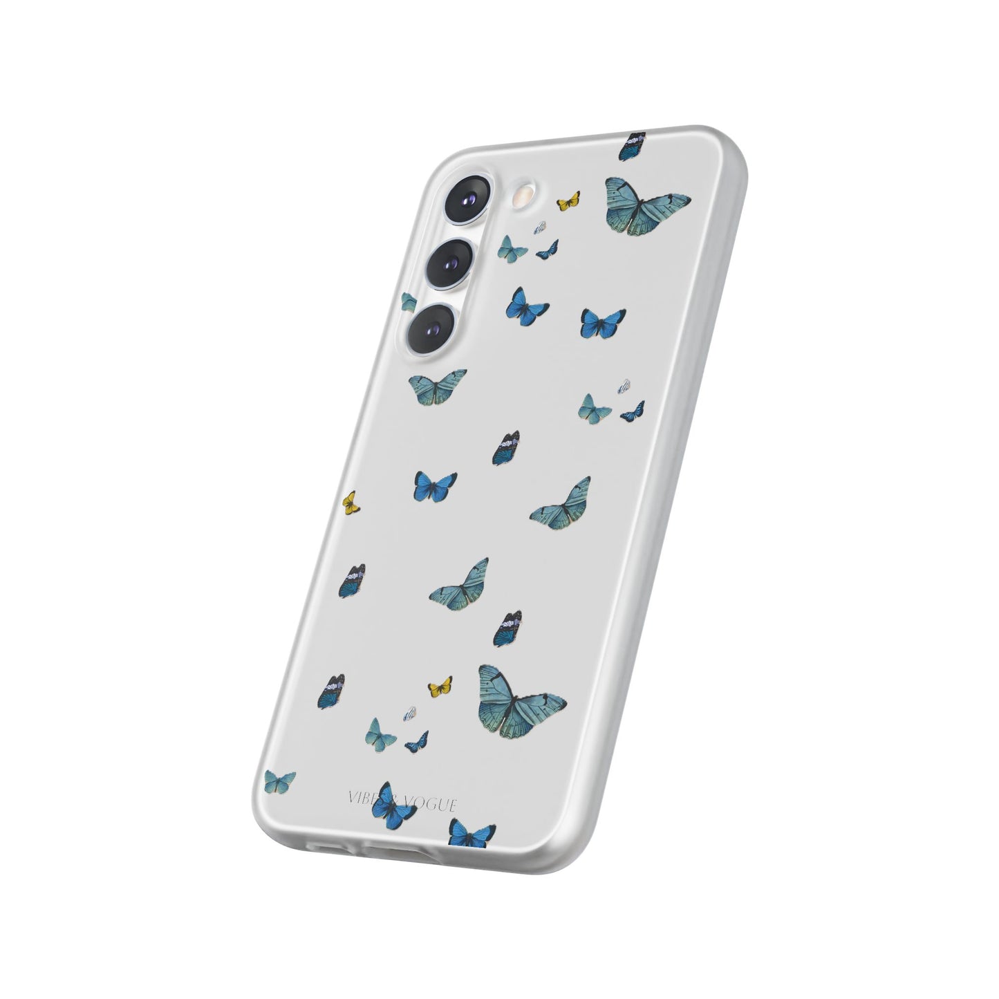 Butterfly Vibes Phone Case, Flexible Phone Cover, Elegant Phone Accessory, Gift for Nature Lovers, Spring Decor, Eco-Friendly Case