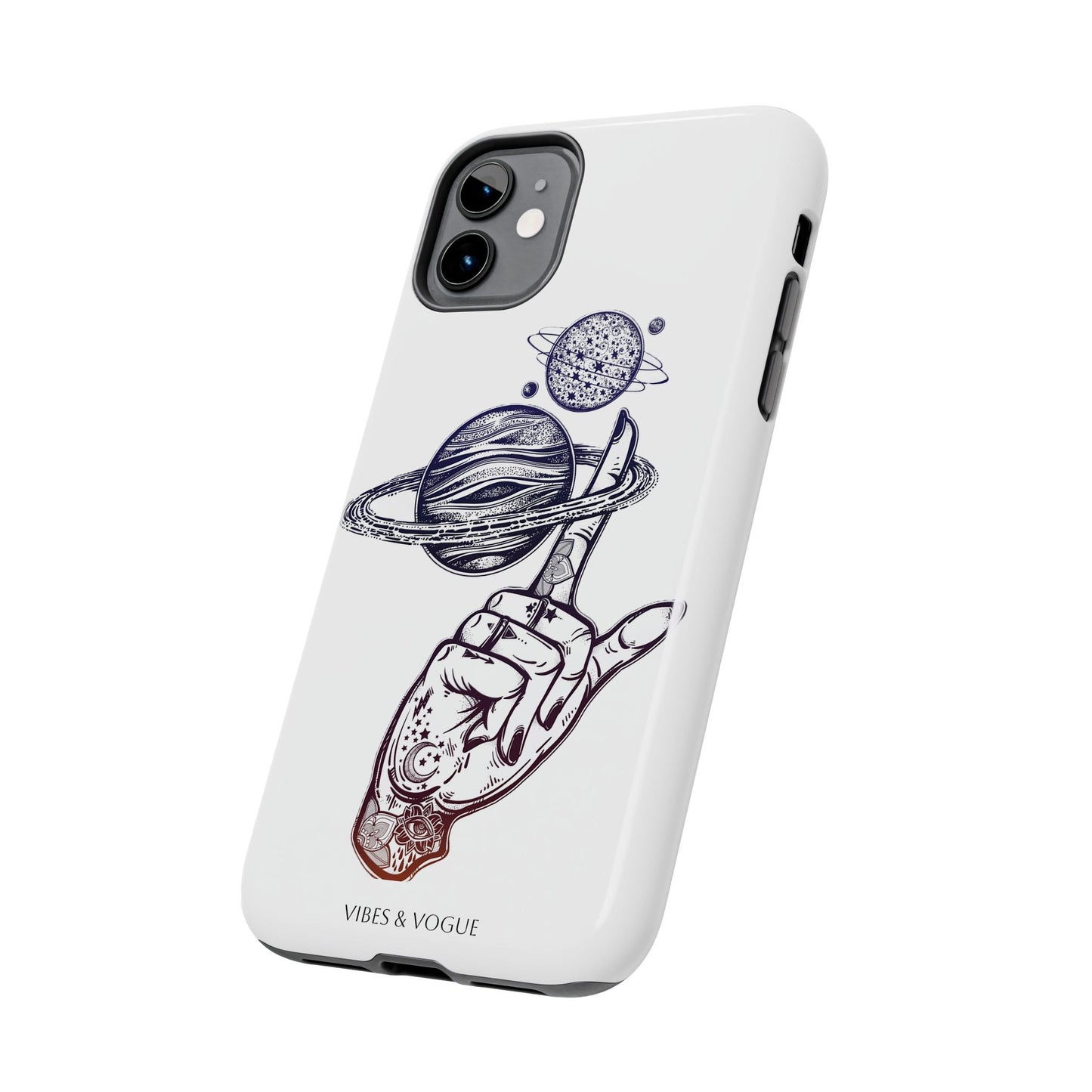 Cosmic Tattoo Phone Case, Unique Galaxy Cell Phone Cover, Gift for Astronomers, Trendy Space Phone Protector, Birthday and Holiday Gift