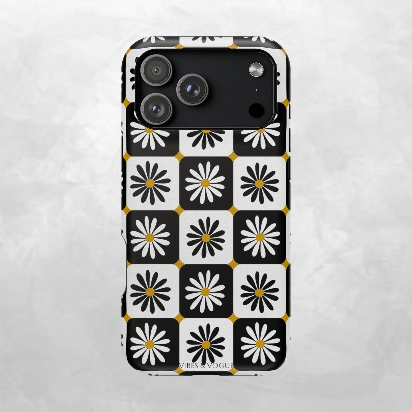 Retro Daisy Magnetic Tough Case - Stylish Protection for Your Phone