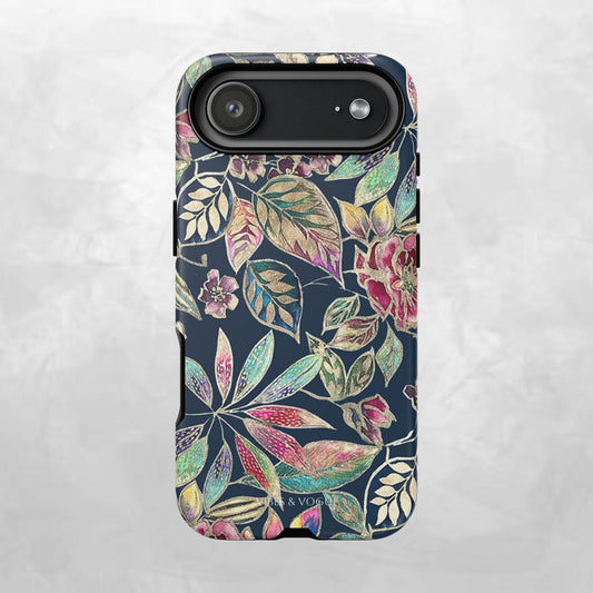 Floral Tough Phone Case - Stylish and Durable Protection
