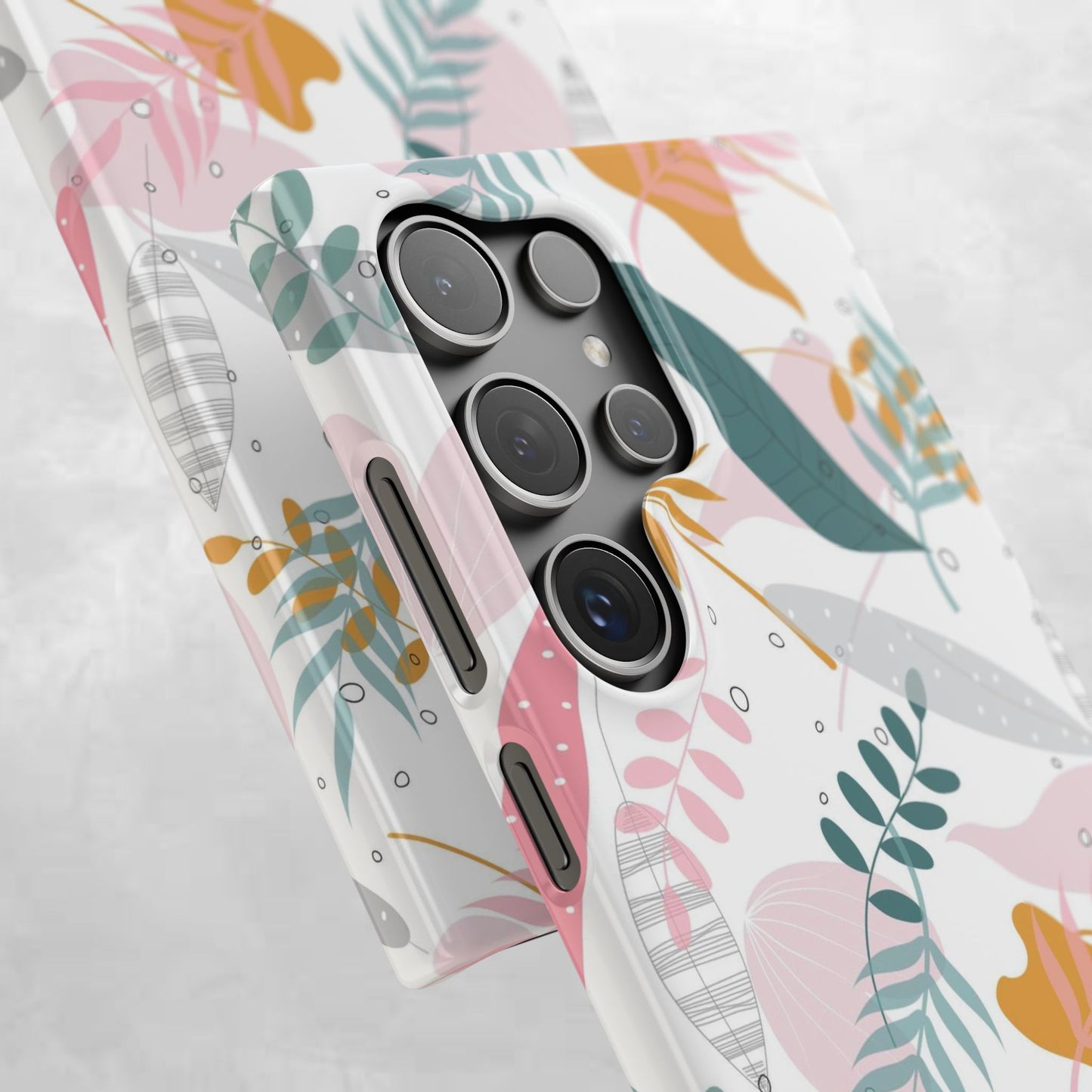 Floral Snap Case - Stylish Phone Protector with Botanical Design