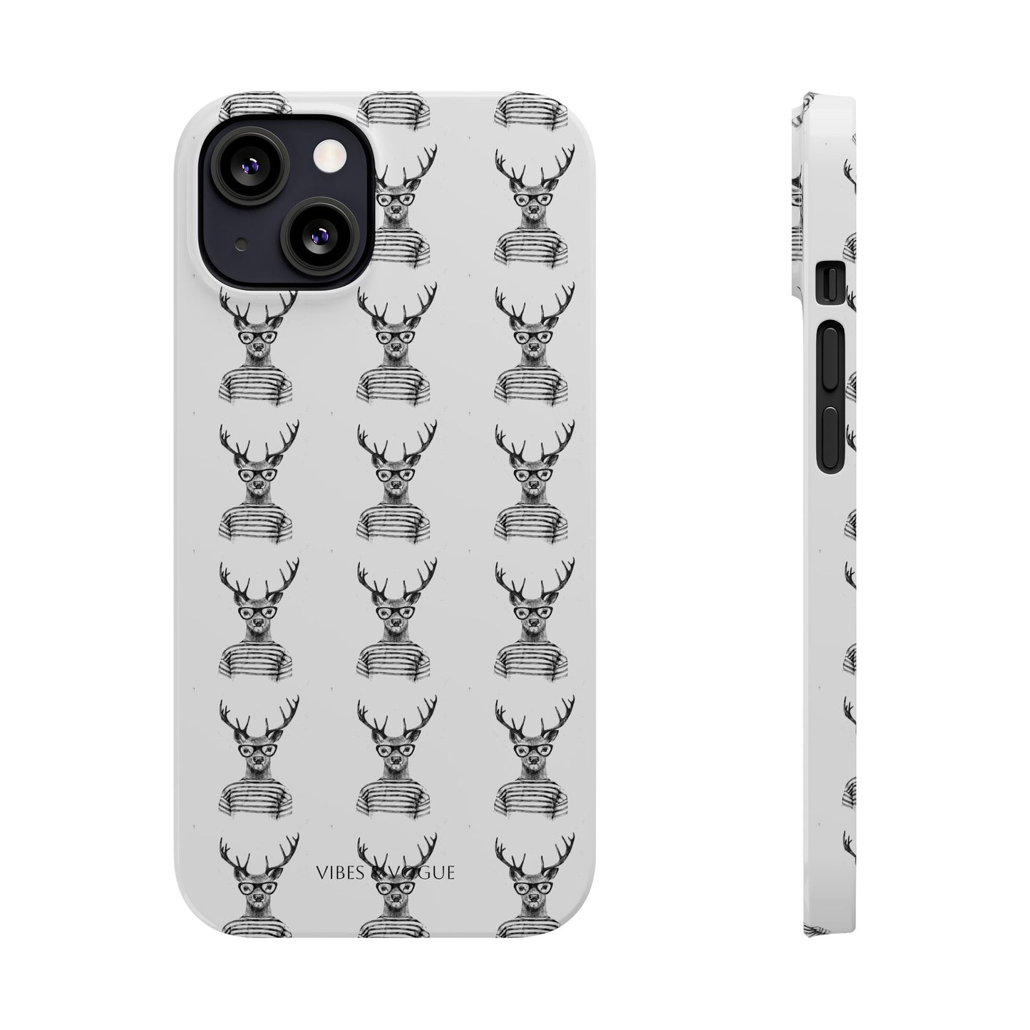 Stylish Slim Phone Case with Cool Stag Design