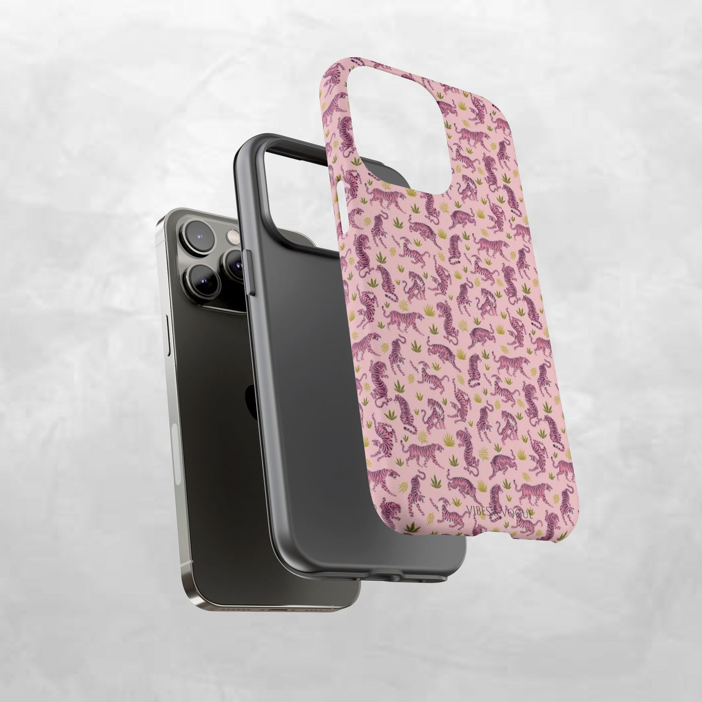 Pink Tiger Pattern Phone Case - Tough Cases