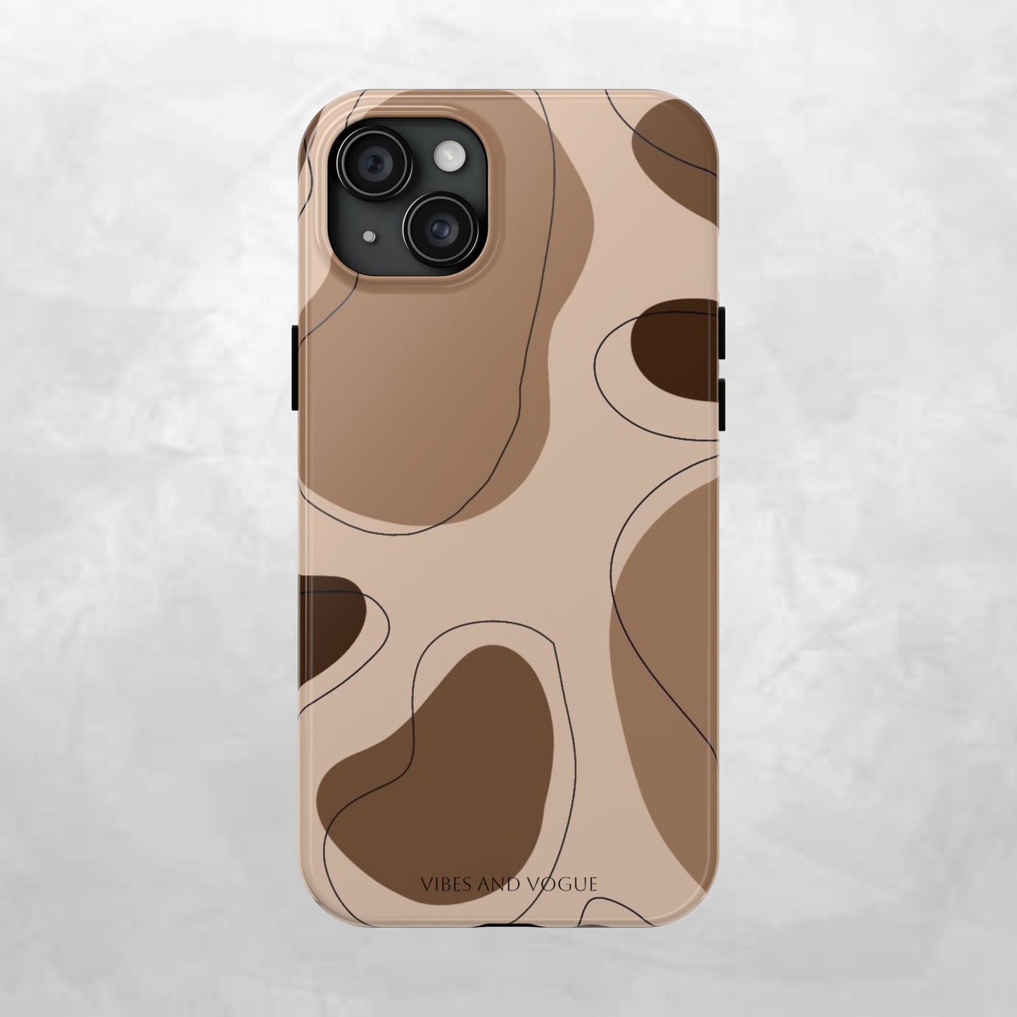 Abstract Brown Cowhide Tough Phone Case