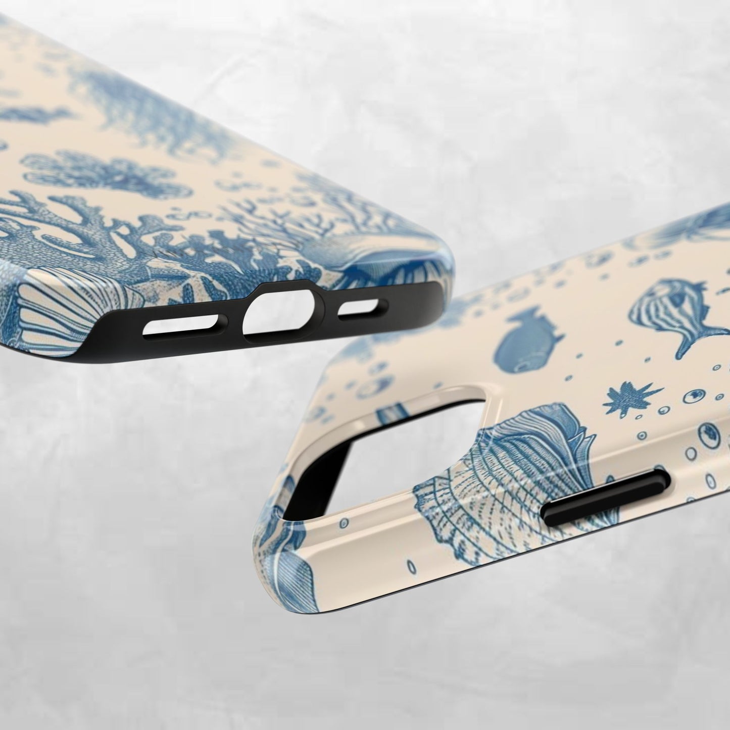 Ocean Blue Marine Pattern Tough Phone Case