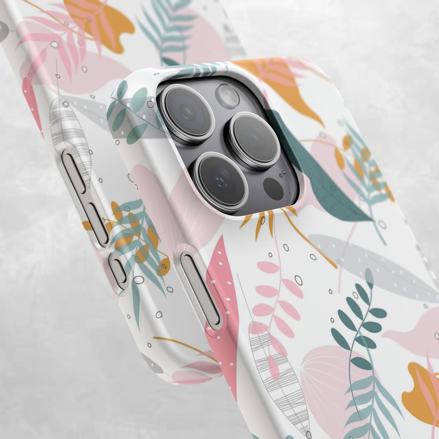 Floral Snap Case - Stylish Phone Protector with Botanical Design
