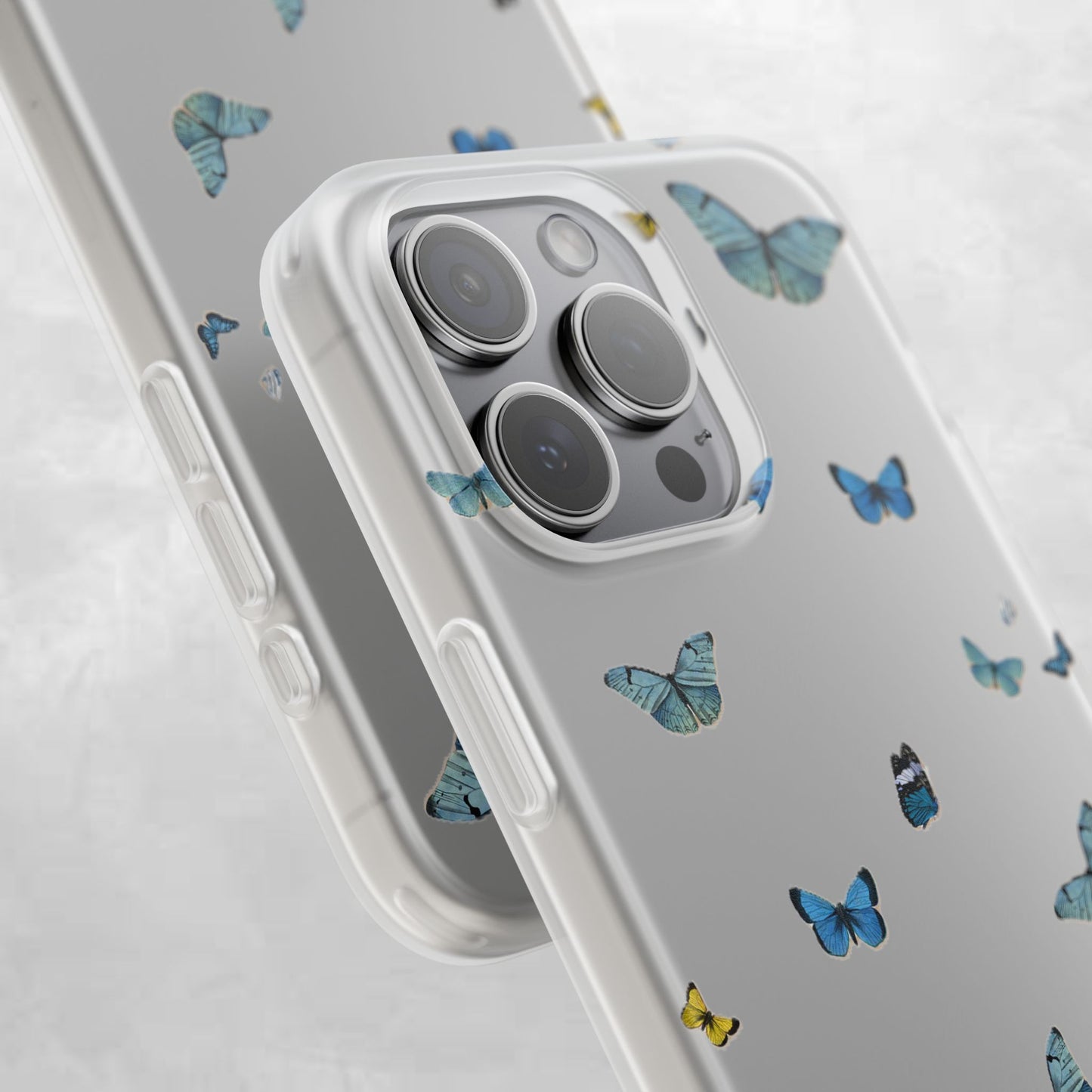 Butterfly Vibes Phone Case, Flexible Phone Cover, Elegant Phone Accessory, Gift for Nature Lovers, Spring Decor, Eco-Friendly Case