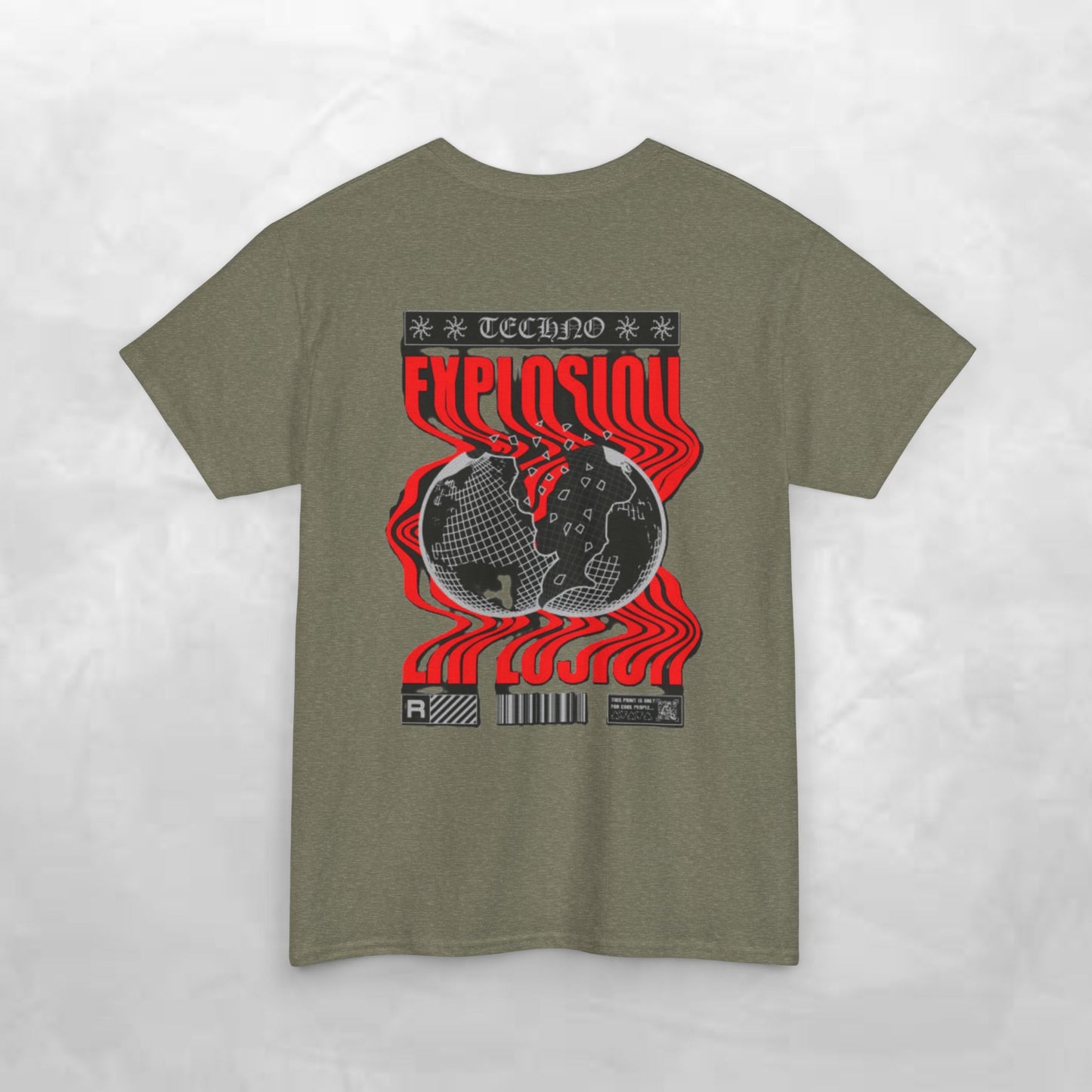 Graphic Tee for Music Lovers, Retro Explosion Design, Unisex Cotton Shirt, Perfect for Festivals, Concerts, Gift Idea