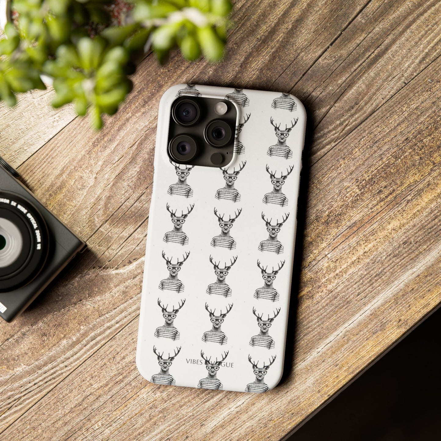 Stylish Slim Phone Case with Cool Stag Design