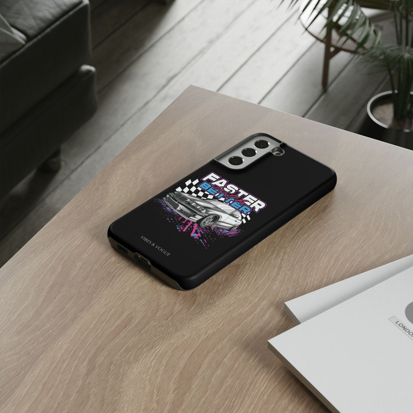 Racing Phone Case - 'Faster Is Better' Design for Car Enthusiasts