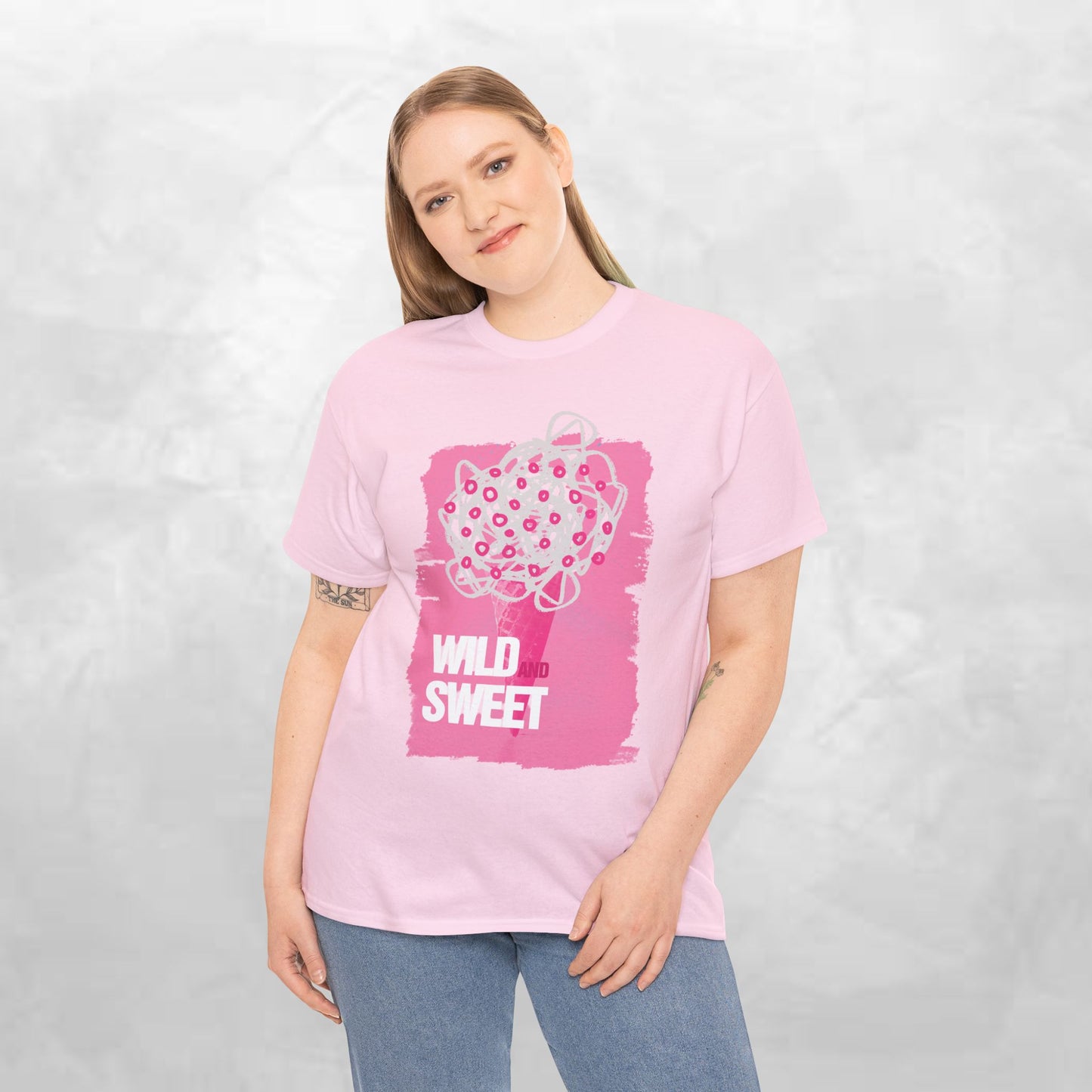 Wild and Sweet Unisex Heavy Cotton Tee - Playful Graphic Shirt for Fun-Loving Individuals