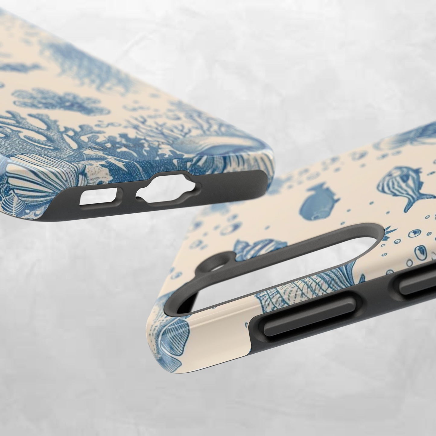 Ocean Blue Marine Pattern Tough Phone Case