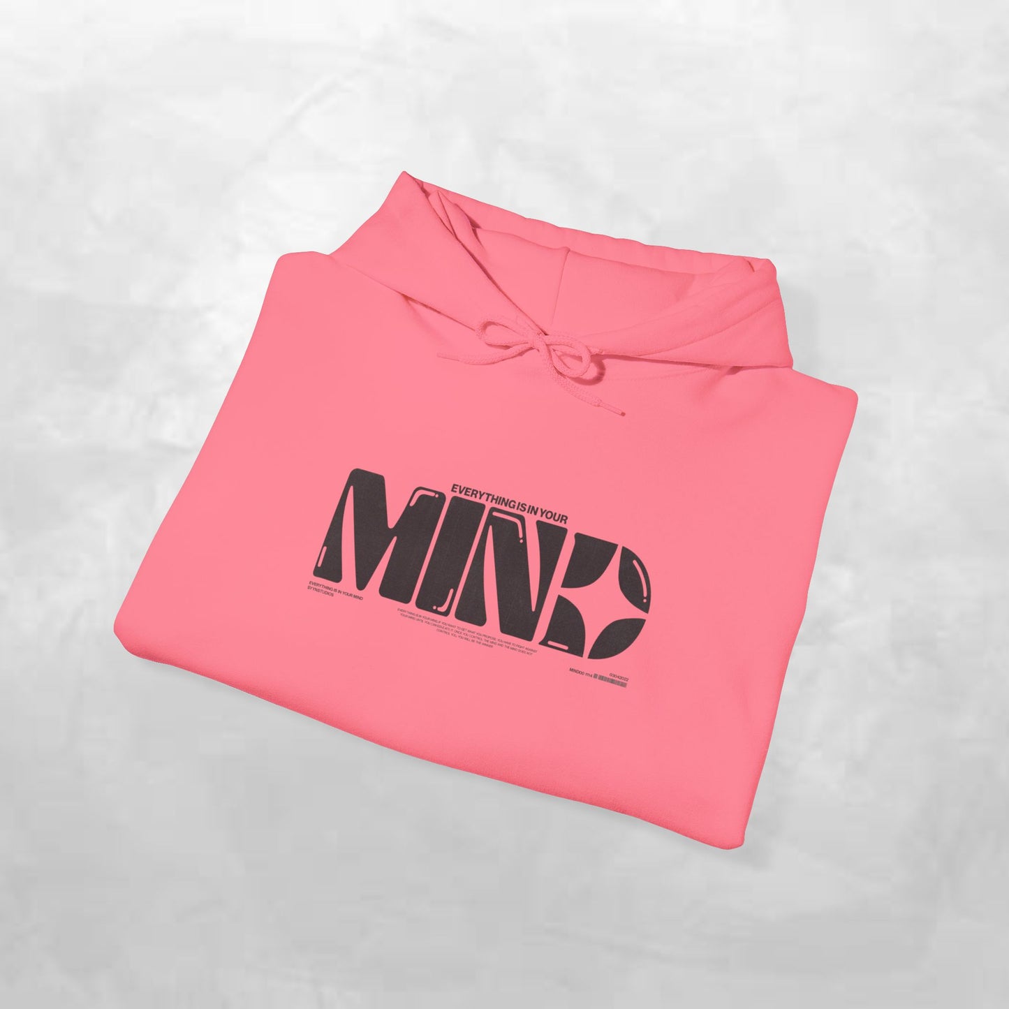 Mind Logo Hoodie — Minimalist Black Typography Pullover