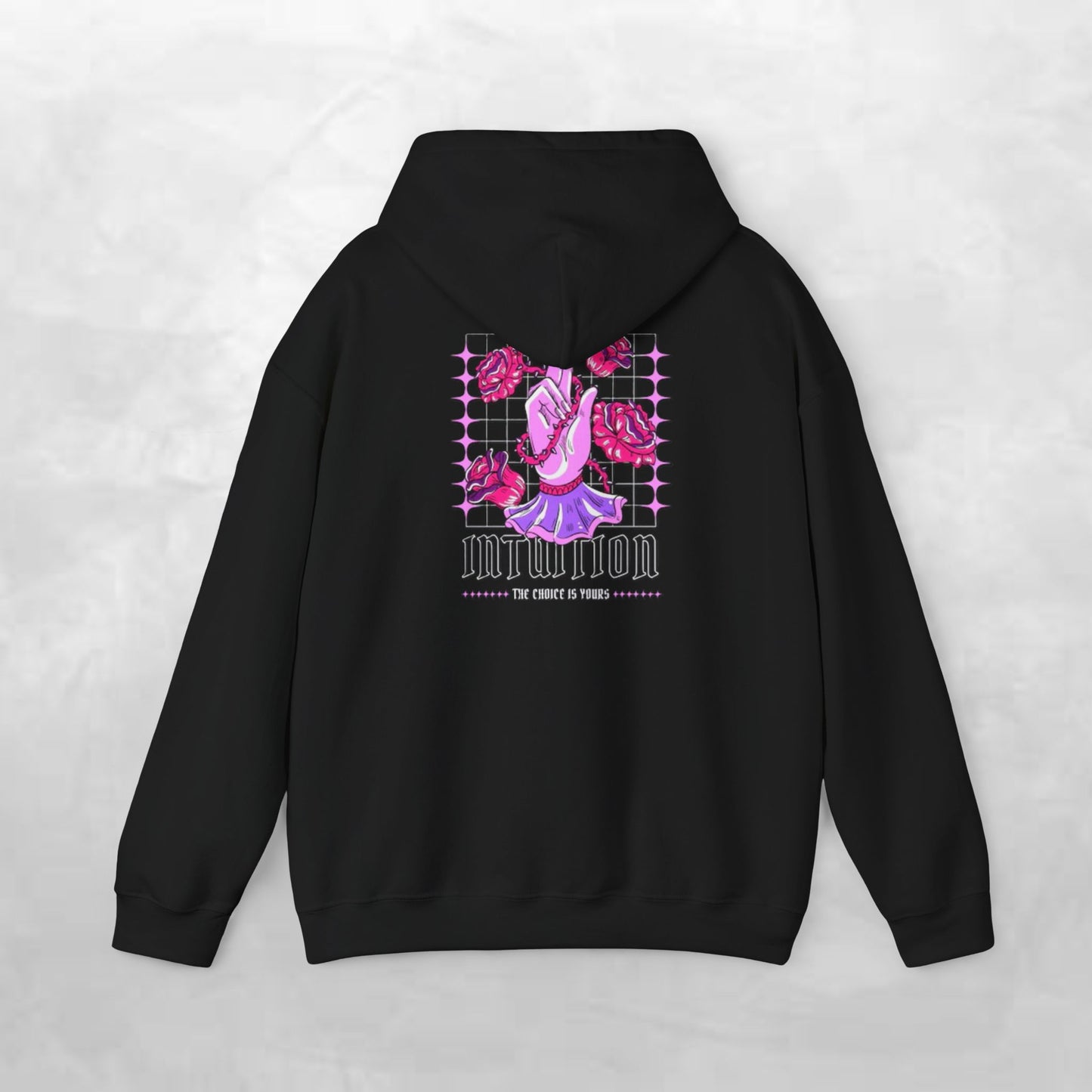 Intuitive Blooms Hoodie, Cozy Sweatshirt, Artistic Apparel, Unique Gift, Comfortable Fashion