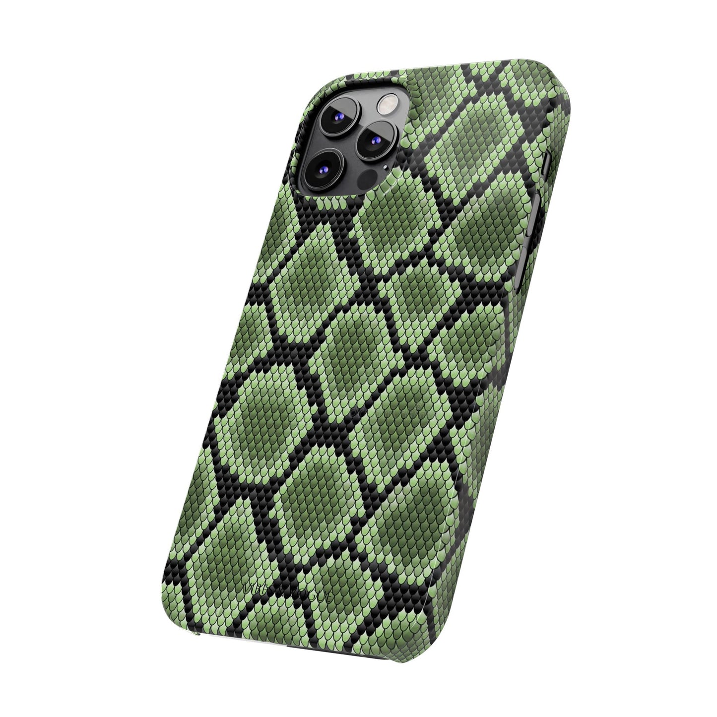 Sleek Green Snake Skin Slim Phone Case - Stylish & Protective for All Occasions