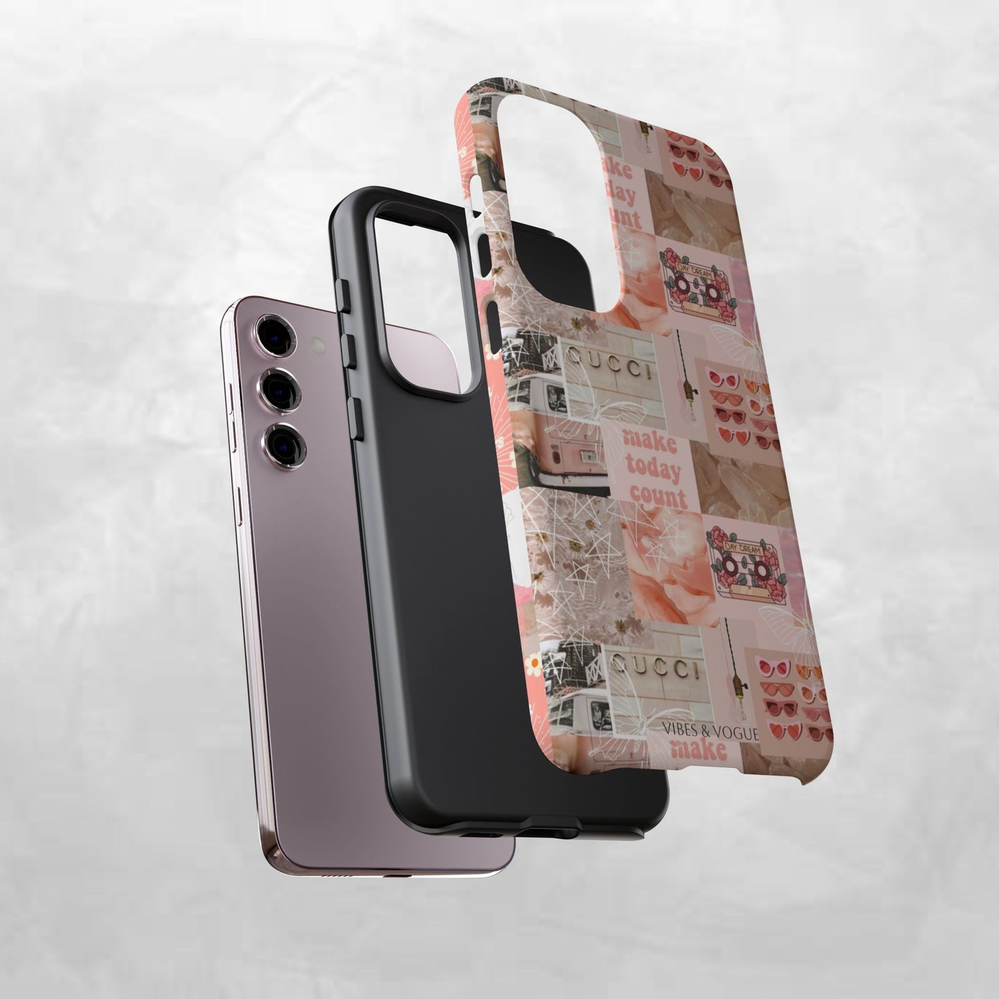 Stylish Phone Case for Trendsetters, Customizable Smartphone Cover, Vibes & Vogue Design, Floral Aesthetic Gift, Unique Tech Accessory