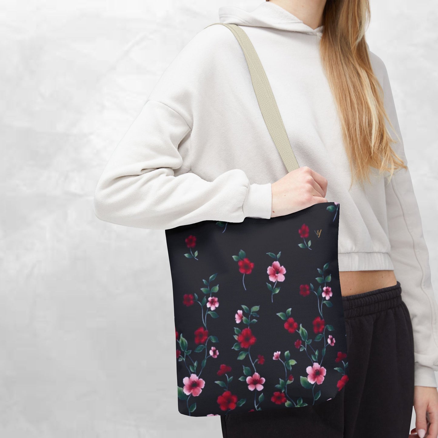 Floral Print Tote Bag, Stylish Carry-All, Eco-Friendly Shopping Bag, Perfect for Beach, Gifts, and Everyday Carry
