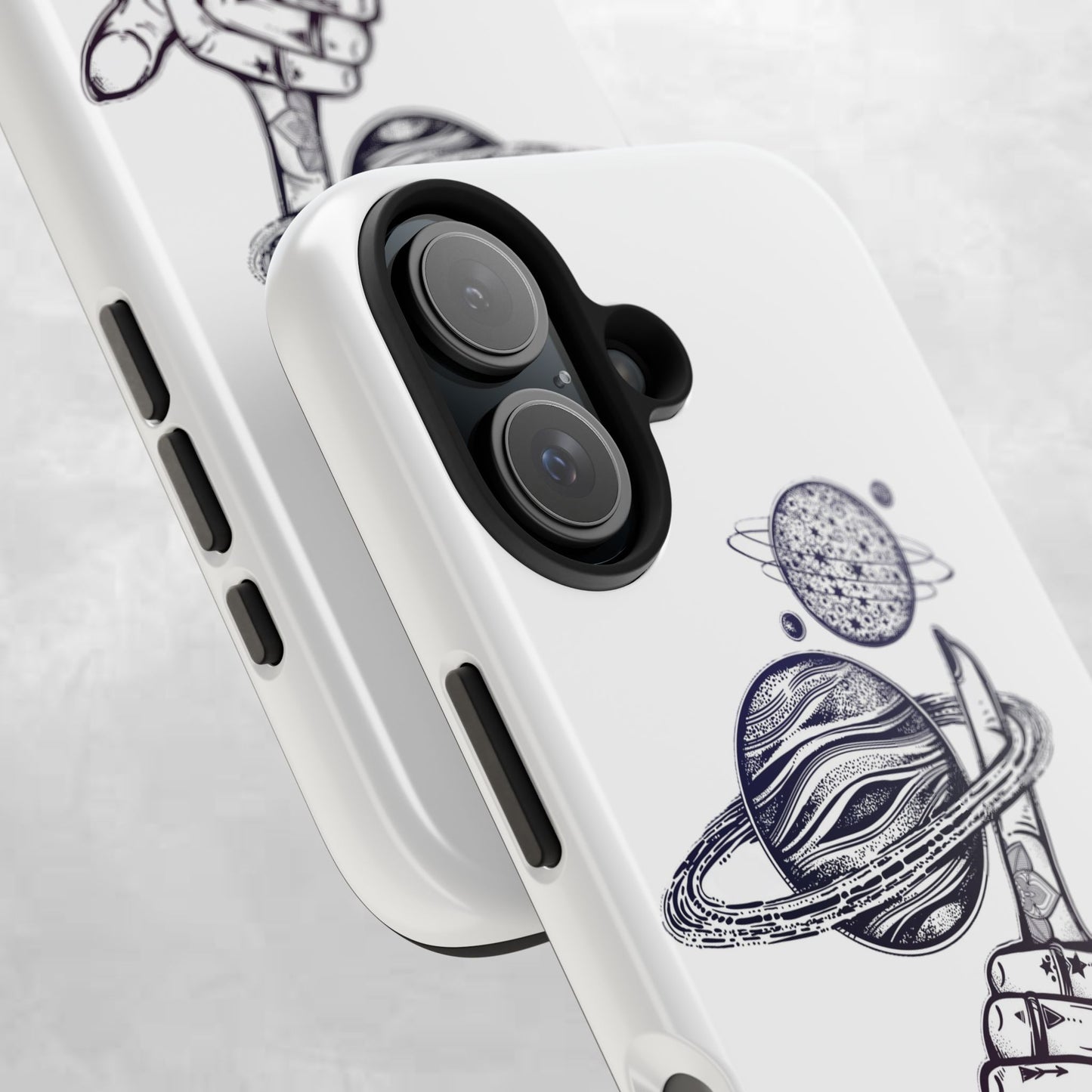 Cosmic Tattoo Phone Case, Unique Galaxy Cell Phone Cover, Gift for Astronomers, Trendy Space Phone Protector, Birthday and Holiday Gift