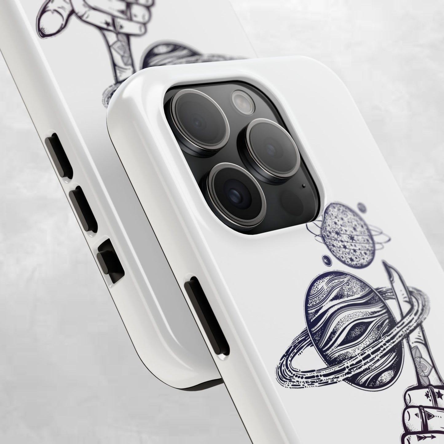 Cosmic Tattoo Phone Case, Unique Galaxy Cell Phone Cover, Gift for Astronomers, Trendy Space Phone Protector, Birthday and Holiday Gift