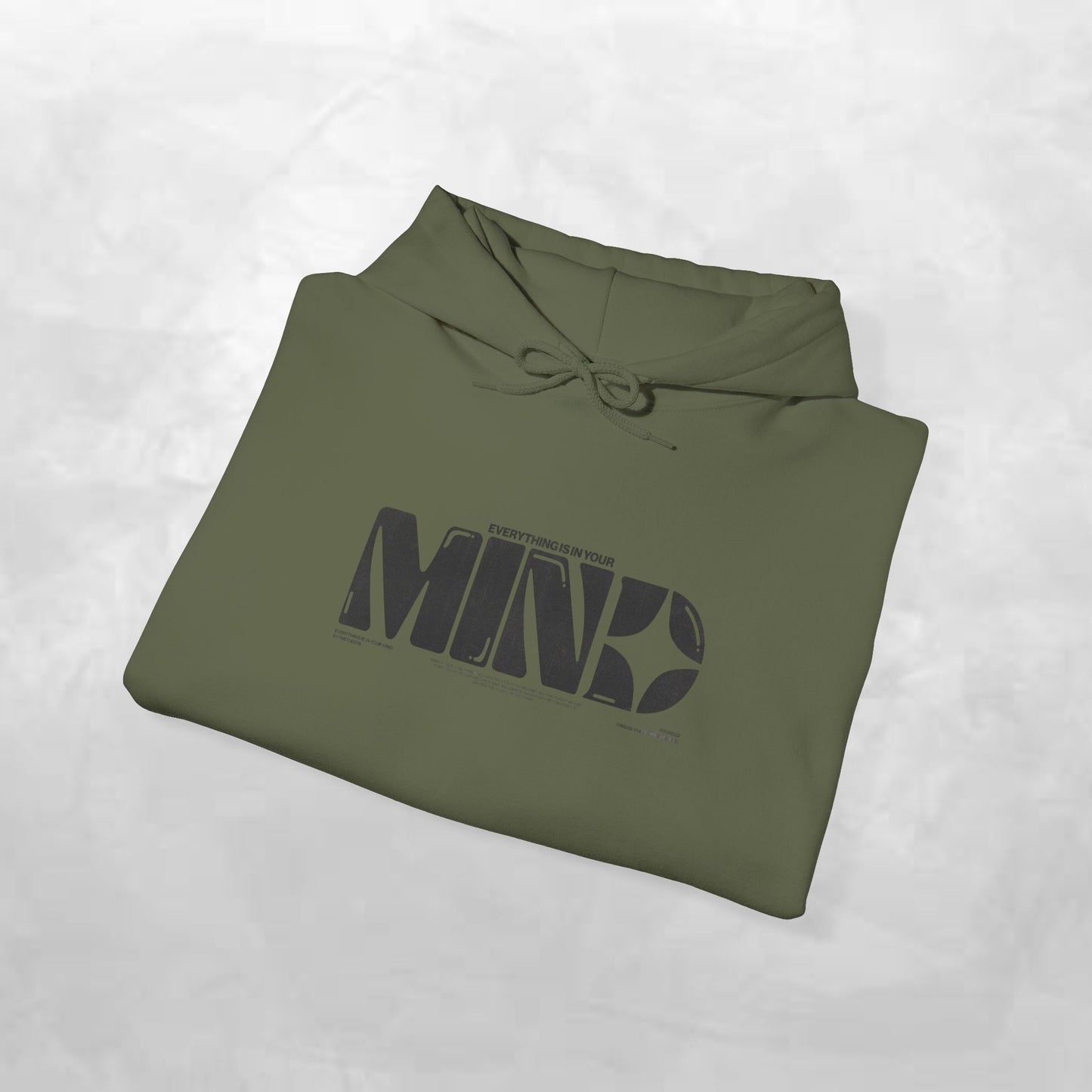 Mind Logo Hoodie — Minimalist Black Typography Pullover