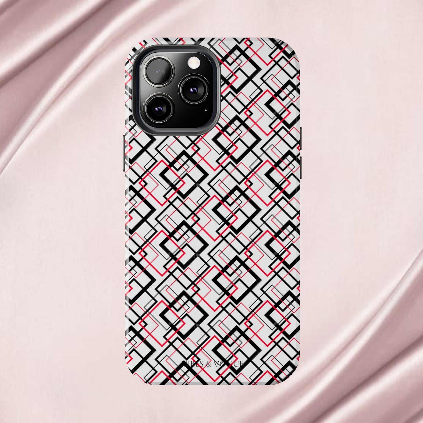 Stylish Geometric Tough Phone Case - Modern Design for Trendsetters