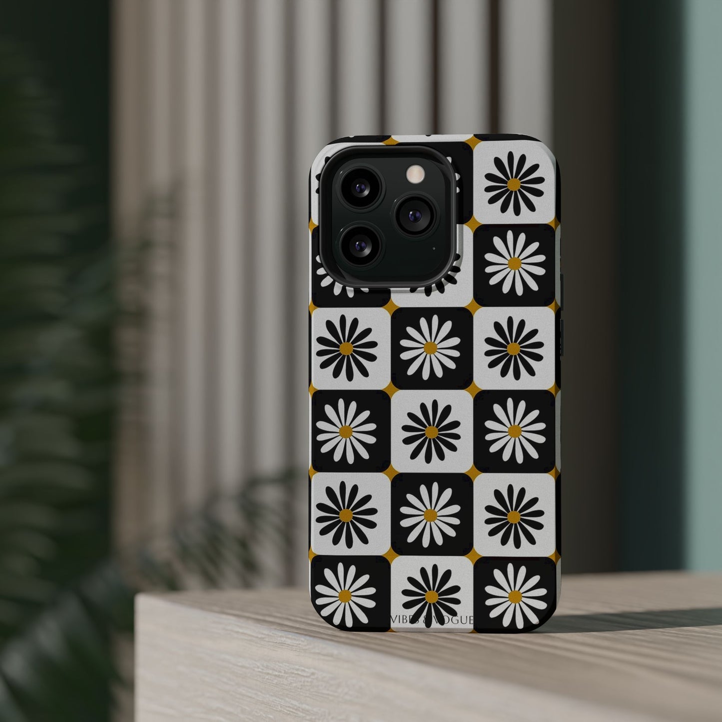 Retro Daisy Magnetic Tough Case - Stylish Protection for Your Phone
