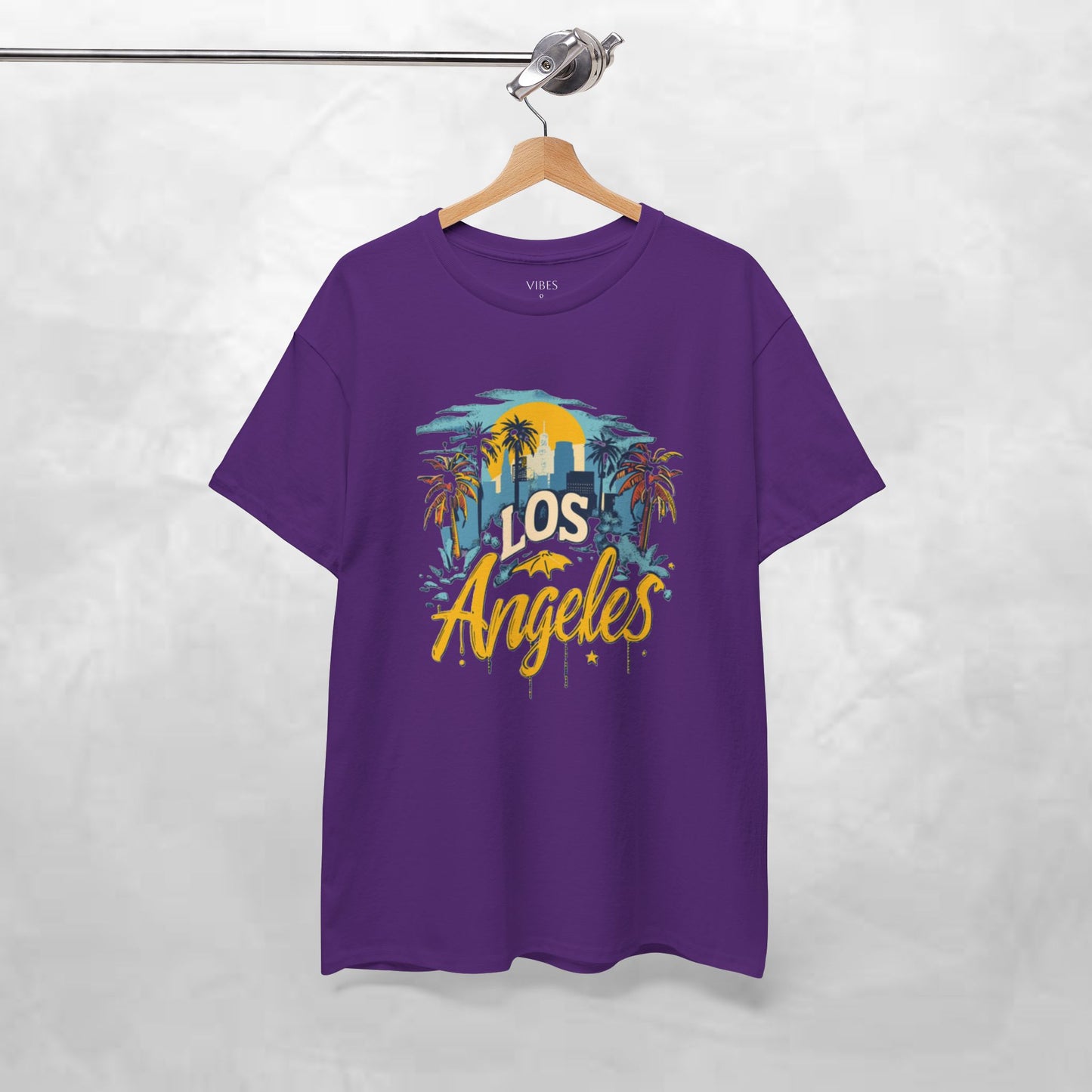 Los Angeles Sunset Unisex Heavy Cotton Tee - Casual Comfortable Streetwear