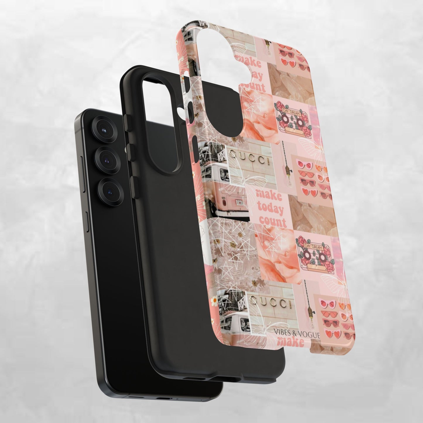 Stylish Phone Case for Trendsetters, Customizable Smartphone Cover, Vibes & Vogue Design, Floral Aesthetic Gift, Unique Tech Accessory
