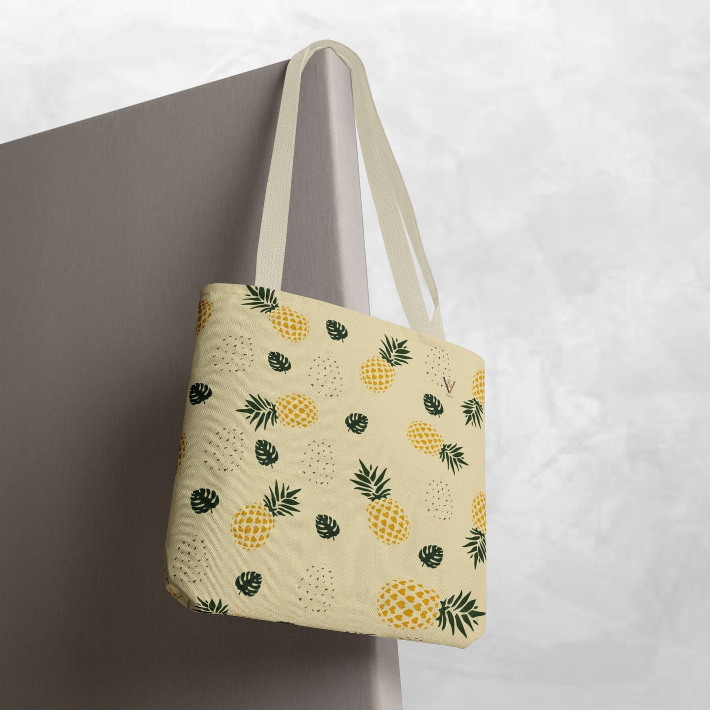 Pineapple Print Tote Bag, Eco-Friendly Carryall, Beach Bag, Summer Vibes, Gift for Her, Reusable Shopper