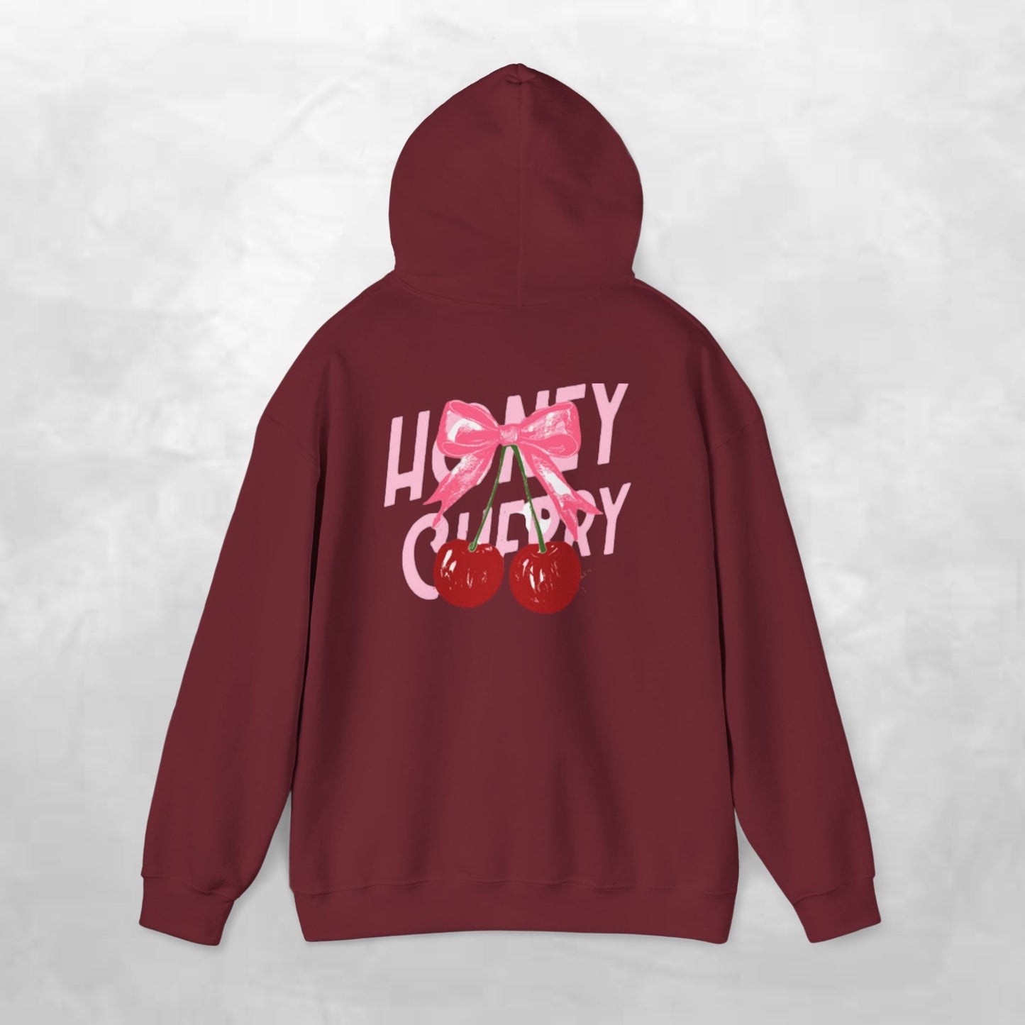 Cherry Bow Unisex Hoodie - Sweet, Cozy Style for Spring, Casual Wear, Gift for Birthdays, Summer Fun, Festival Fashion