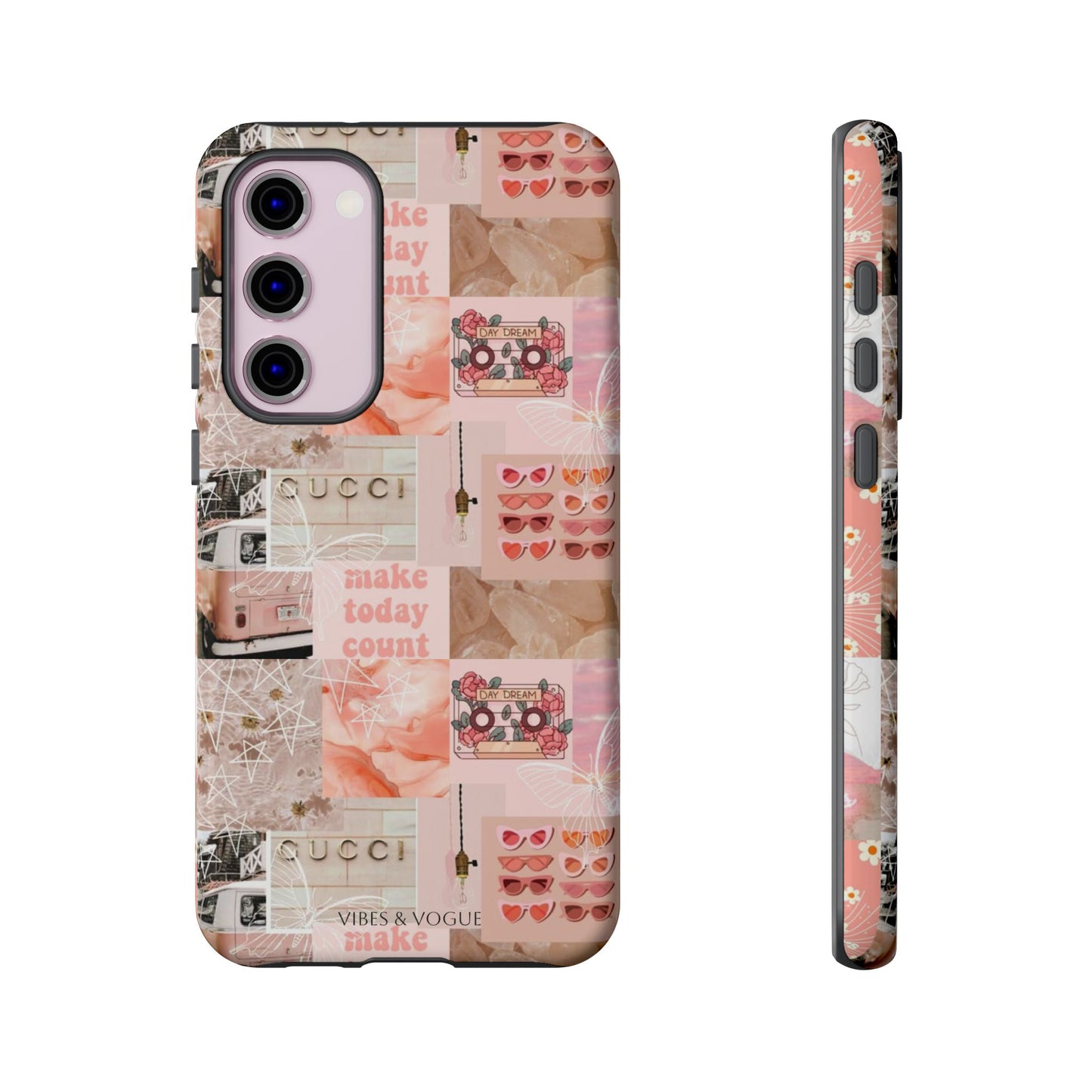 Stylish Phone Case for Trendsetters, Customizable Smartphone Cover, Vibes & Vogue Design, Floral Aesthetic Gift, Unique Tech Accessory