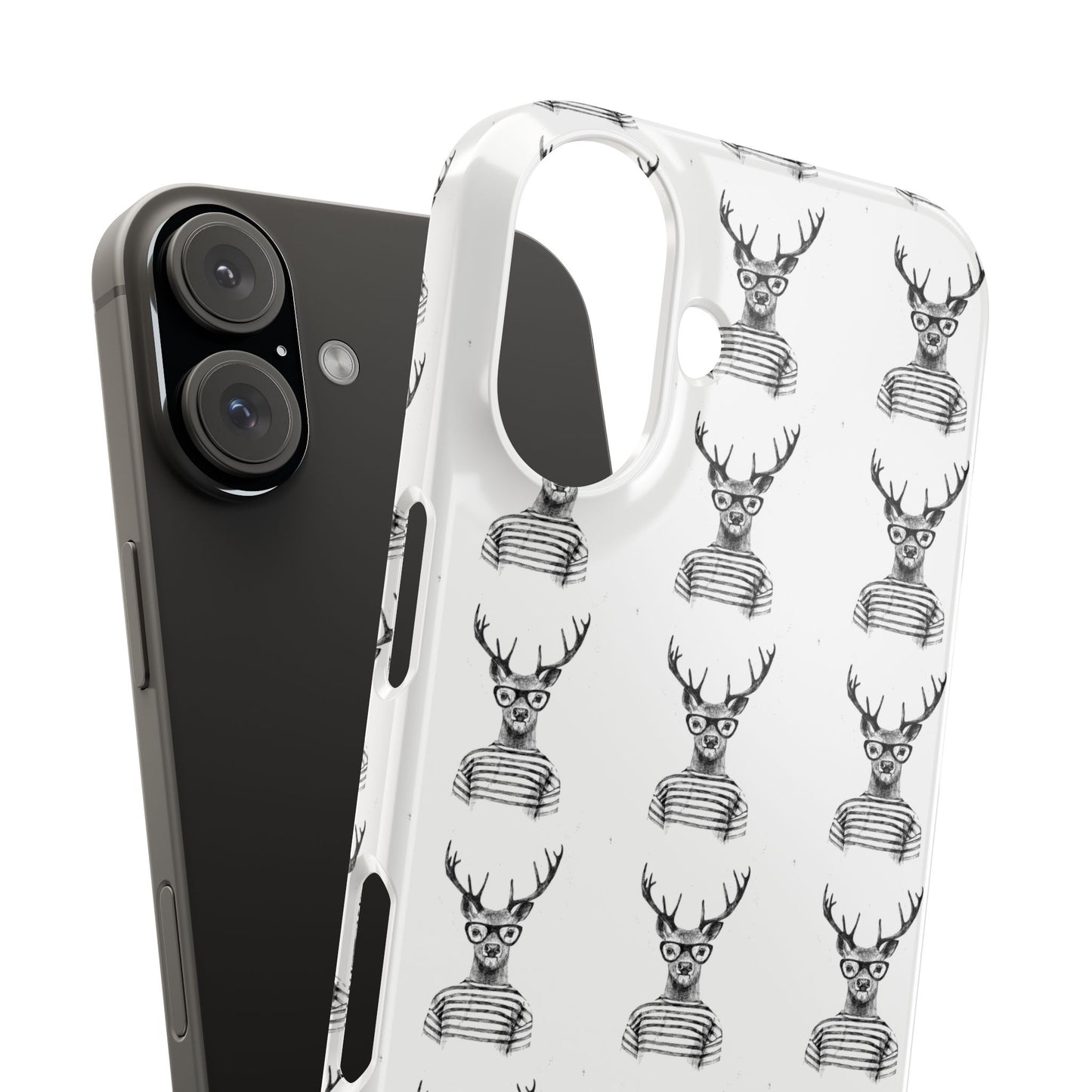 Stylish Slim Phone Case with Cool Stag Design