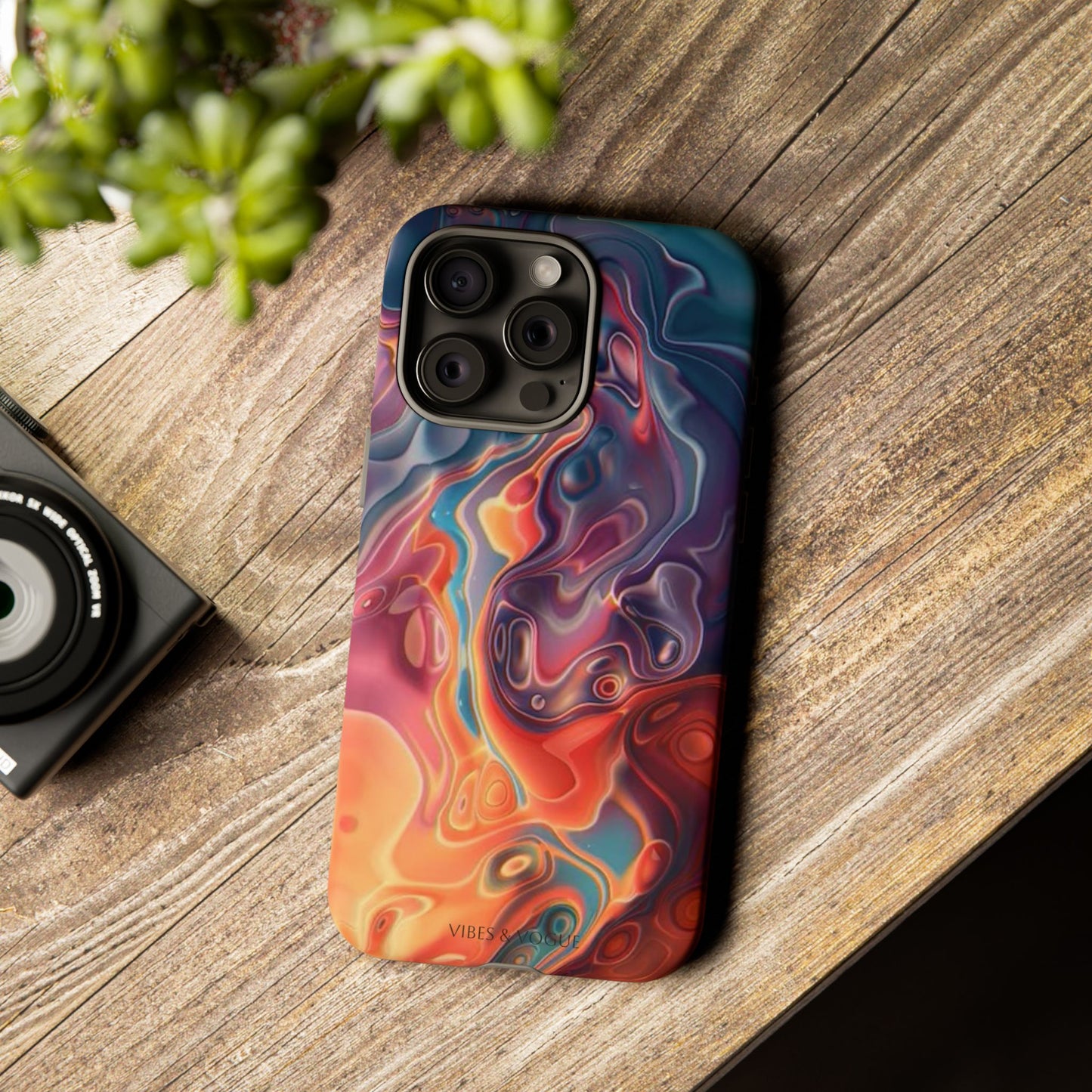 Colorful Phone Case, Abstract Print Cover, Tough Cases for Protection, Gift for Her, Modern Design, Trendy Mobile Accessory