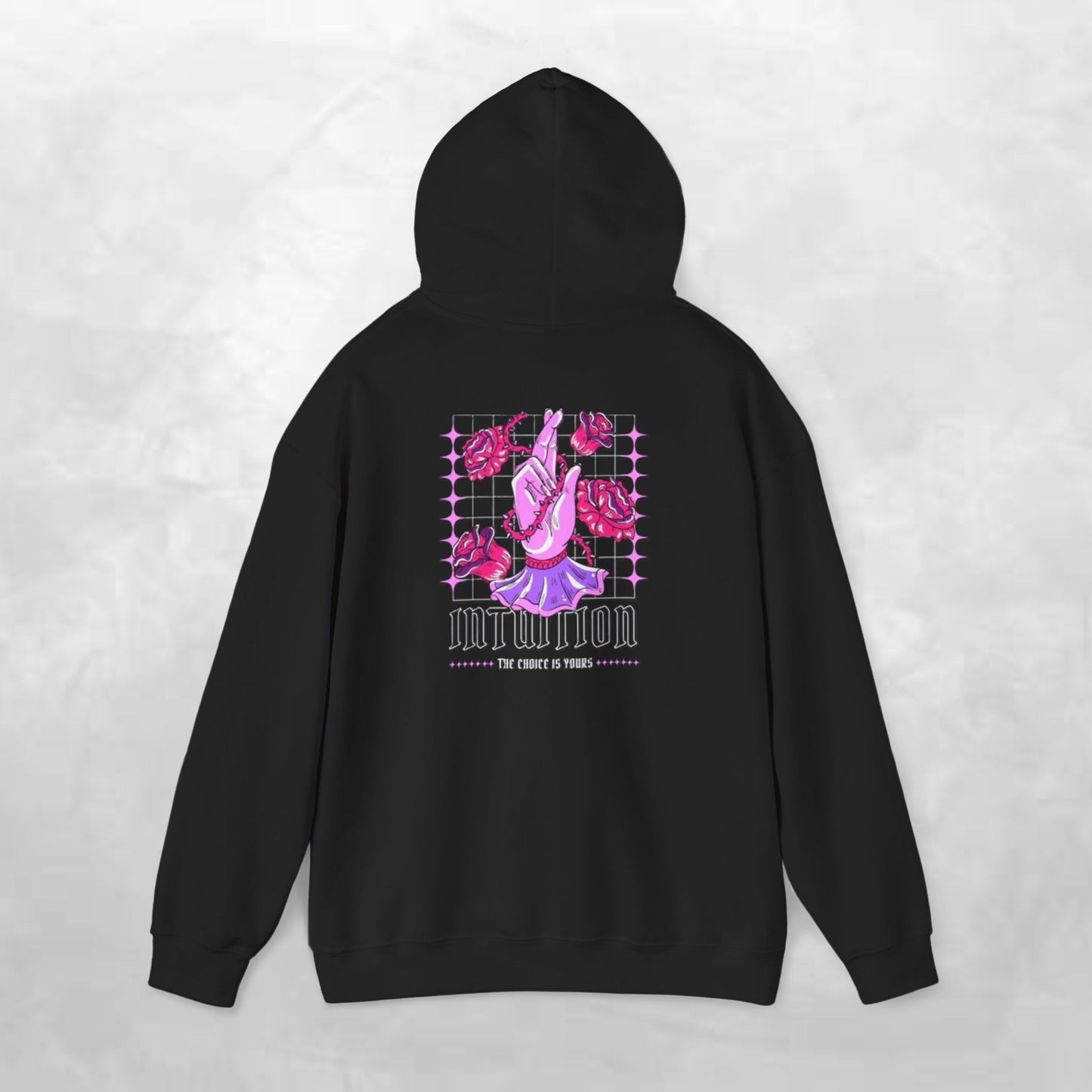 Intuitive Blooms Hoodie, Cozy Sweatshirt, Artistic Apparel, Unique Gift, Comfortable Fashion