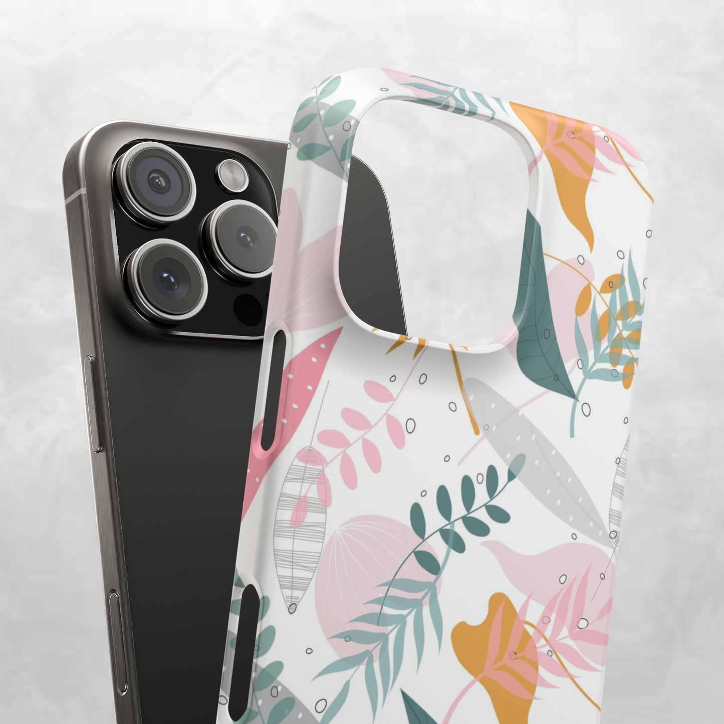 Floral Snap Case - Stylish Phone Protector with Botanical Design
