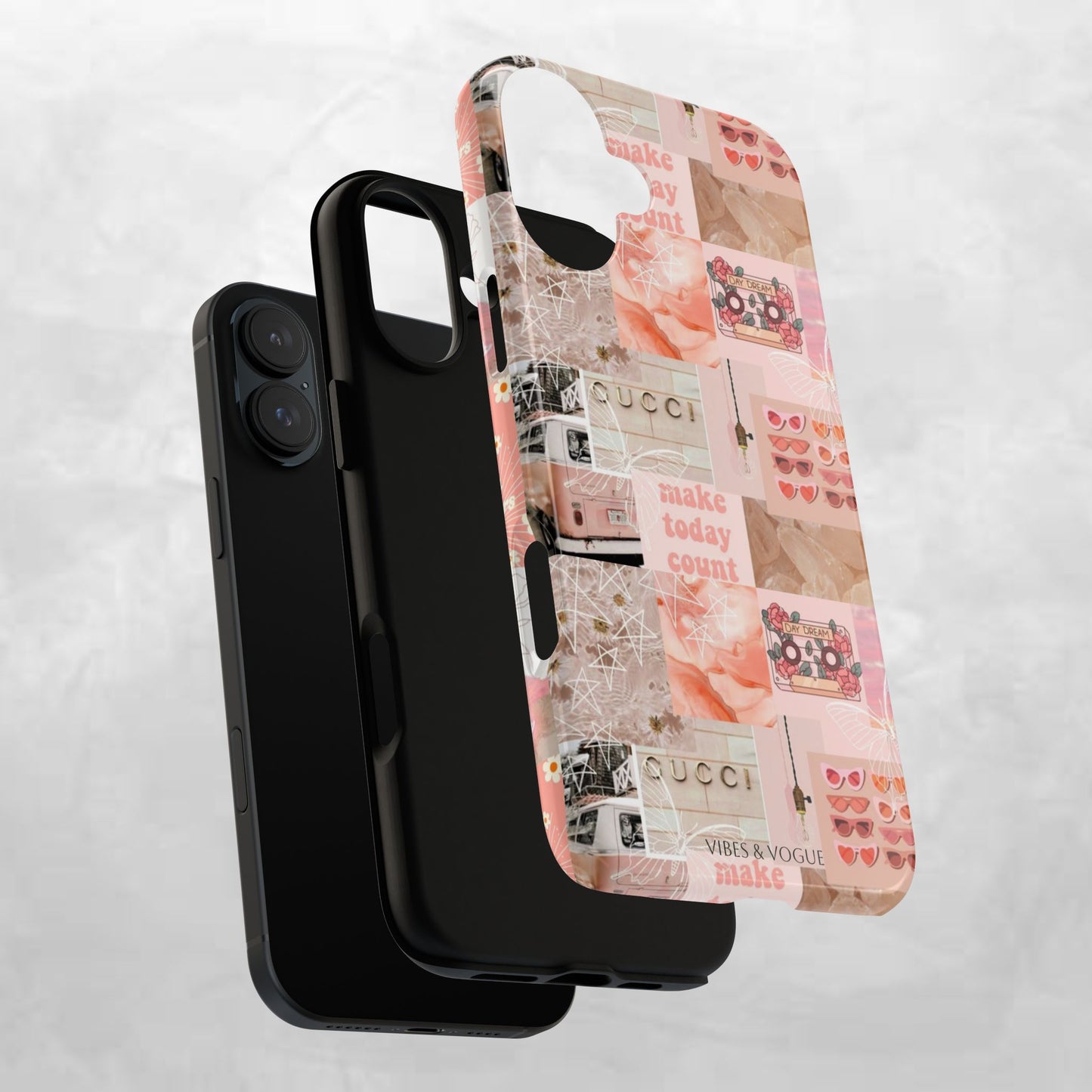 Stylish Phone Case for Trendsetters, Customizable Smartphone Cover, Vibes & Vogue Design, Floral Aesthetic Gift, Unique Tech Accessory