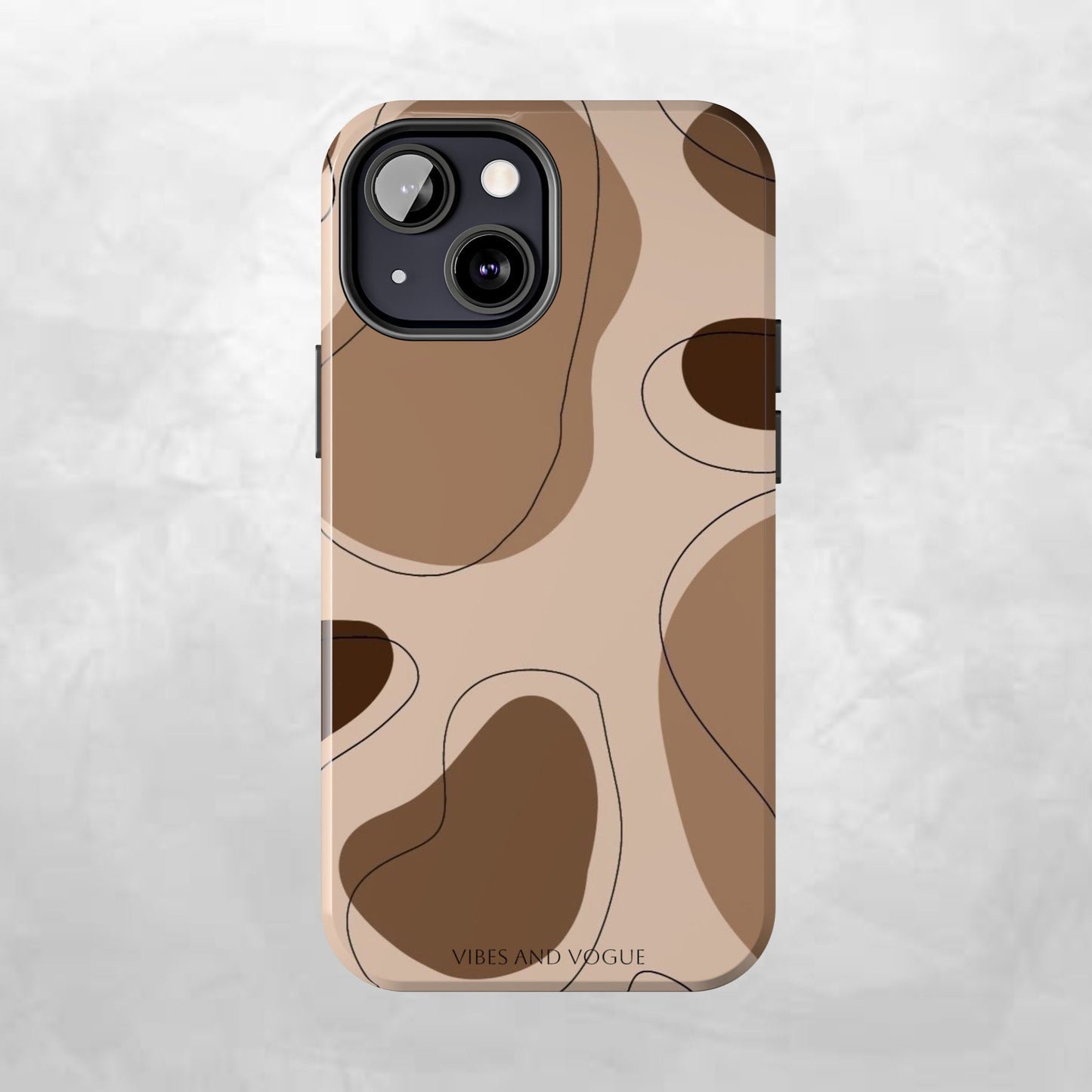 Abstract Brown Cowhide Tough Phone Case